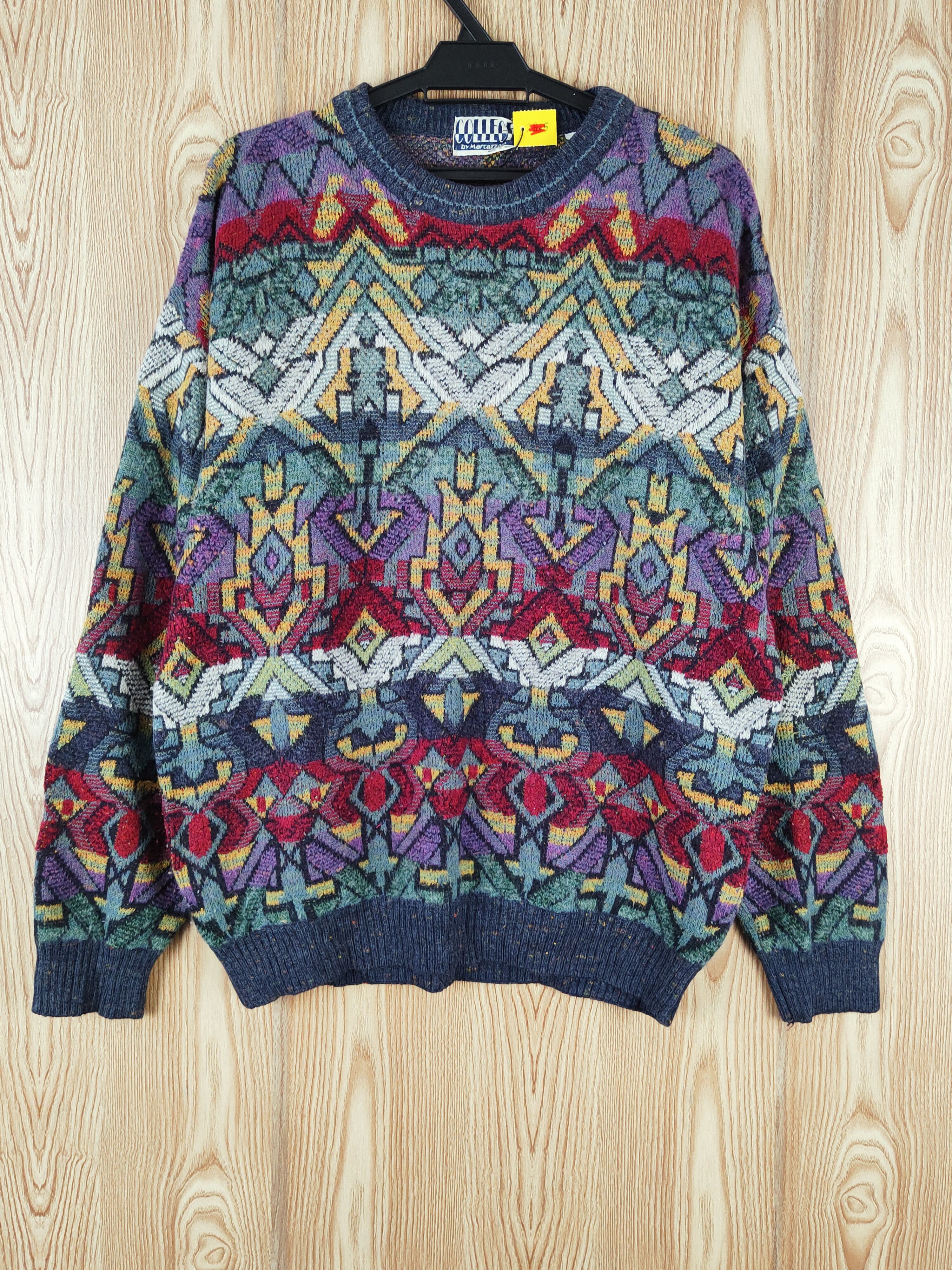 Japanese Brand College Mix Color art Knitwear Sweatshirts #W160 Size US L / EU 52-54 / 3 - 1 Thumbnail