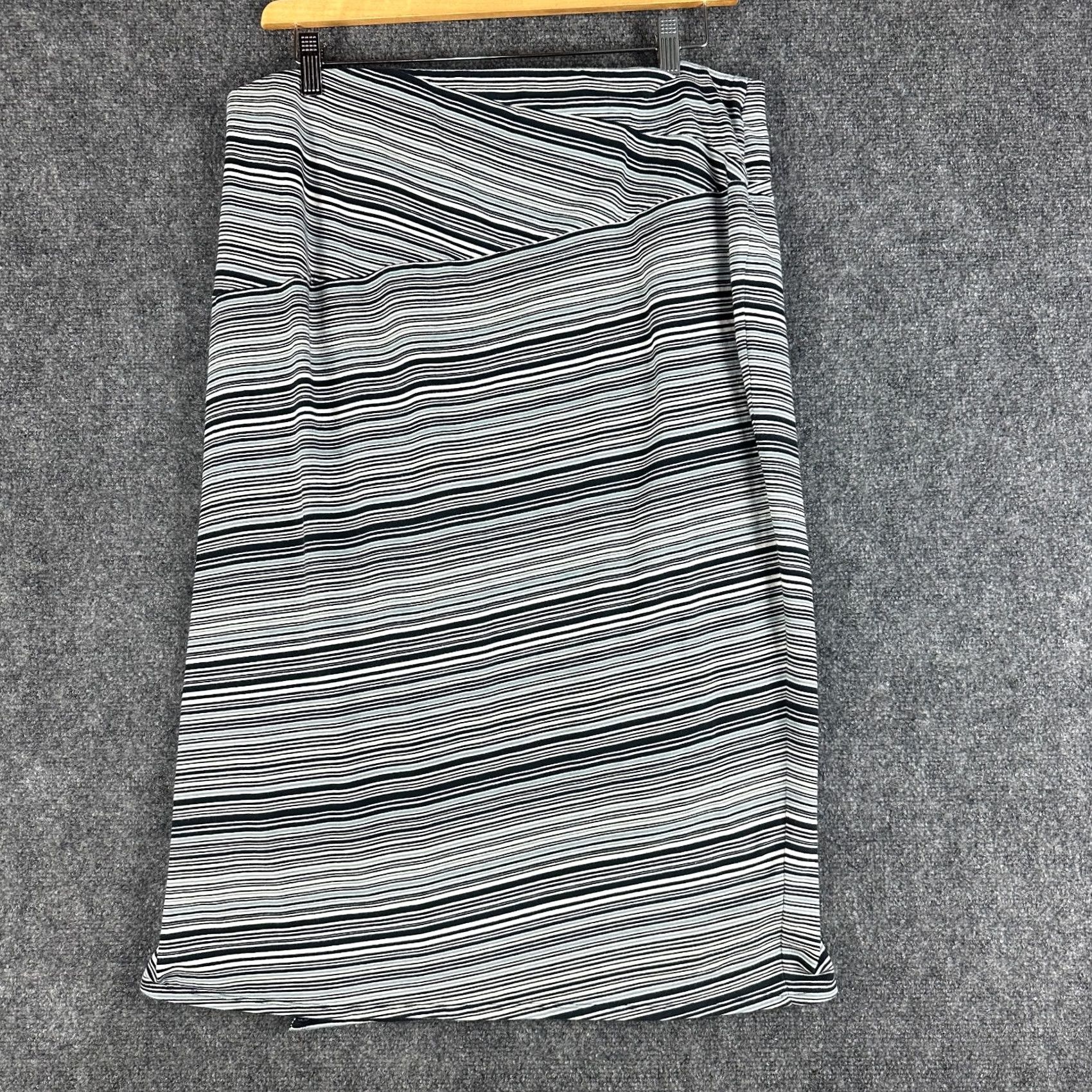 J. Jill J Jill Skirt Womens Large Petite Knit Cotton Stretch Pull On Elastic Waist Multicolor Size 36" / US 14 / IT 50 - 5 Thumbnail
