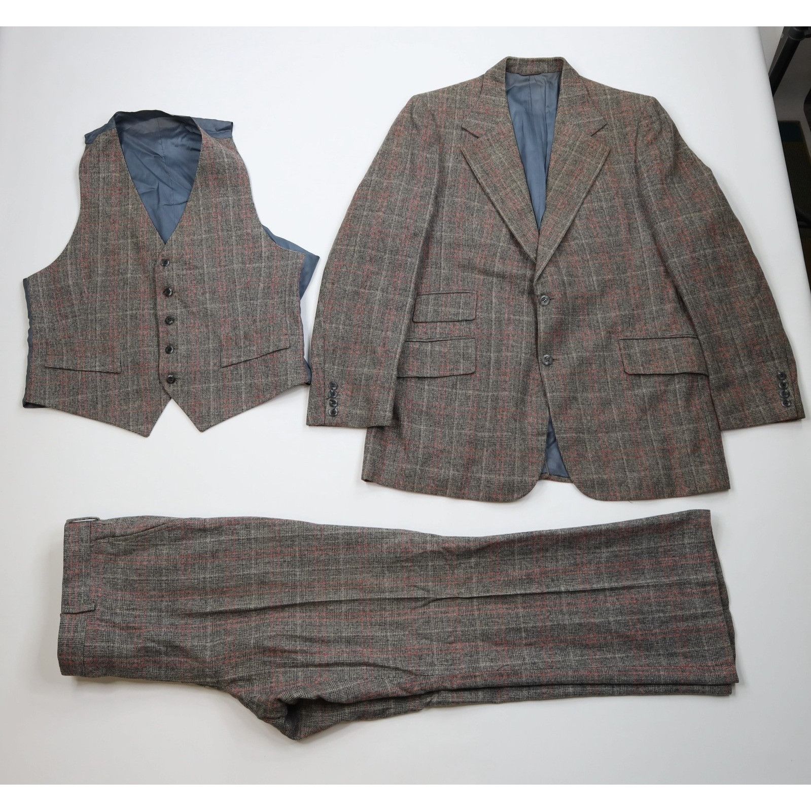Vintage 70s Pierre Cardin 3 Piece Wool Tweed Suit Wedding