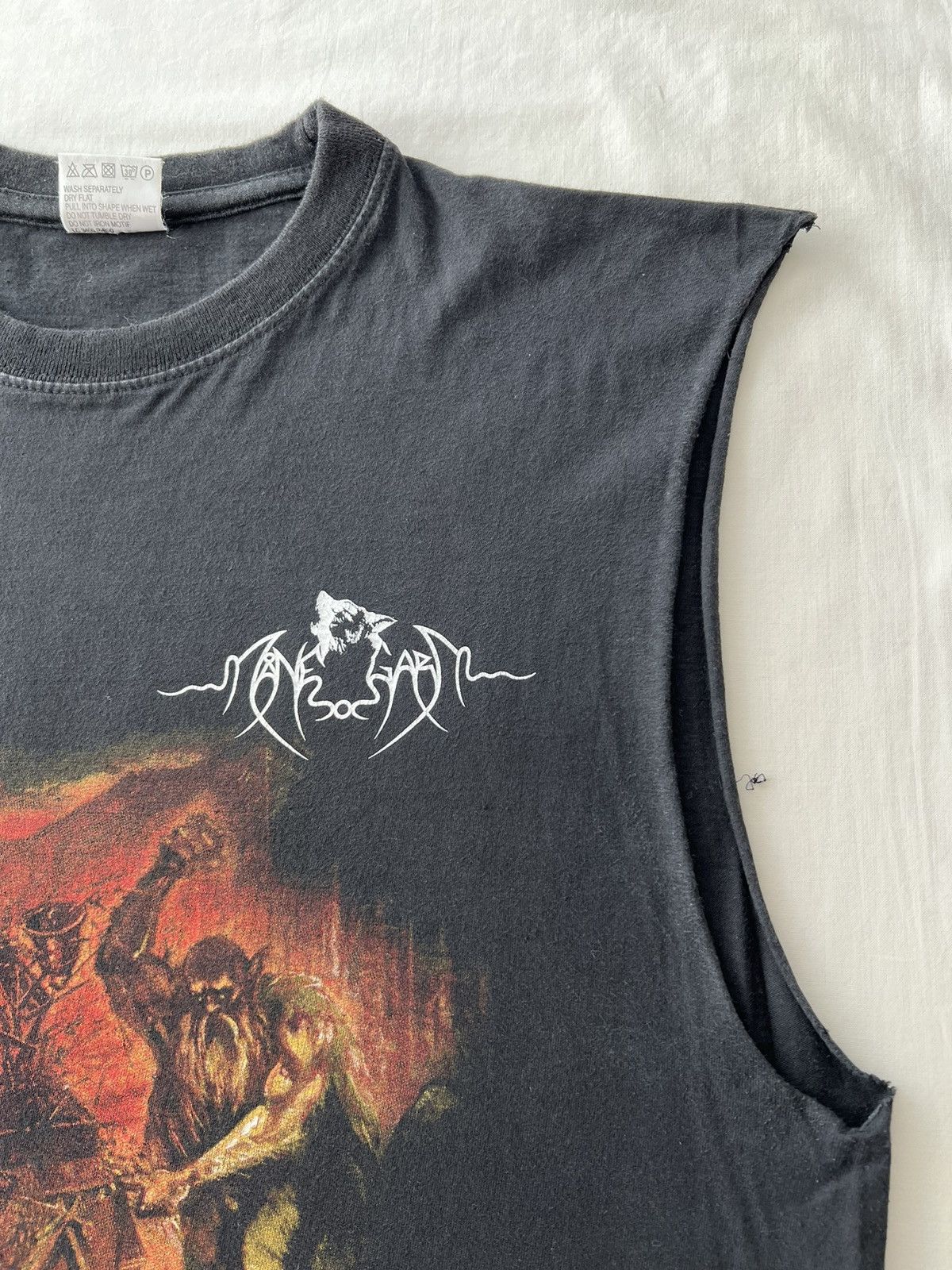 Band Tees Vintage 2005 Manegarm Vredens Tid Black Tank Top T-shirt Size US L / EU 52-54 / 3 - 9 Thumbnail