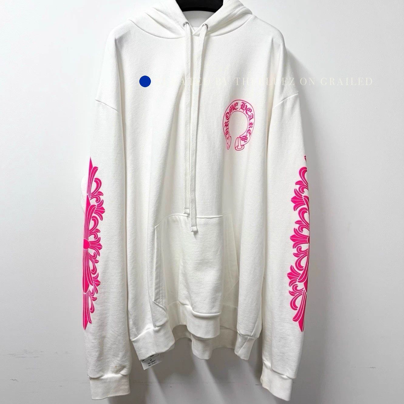 Chrome Hearts White Horseshoe Print Hoodie in Size Large Size US L / EU 52-54 / 3 - 1 Thumbnail