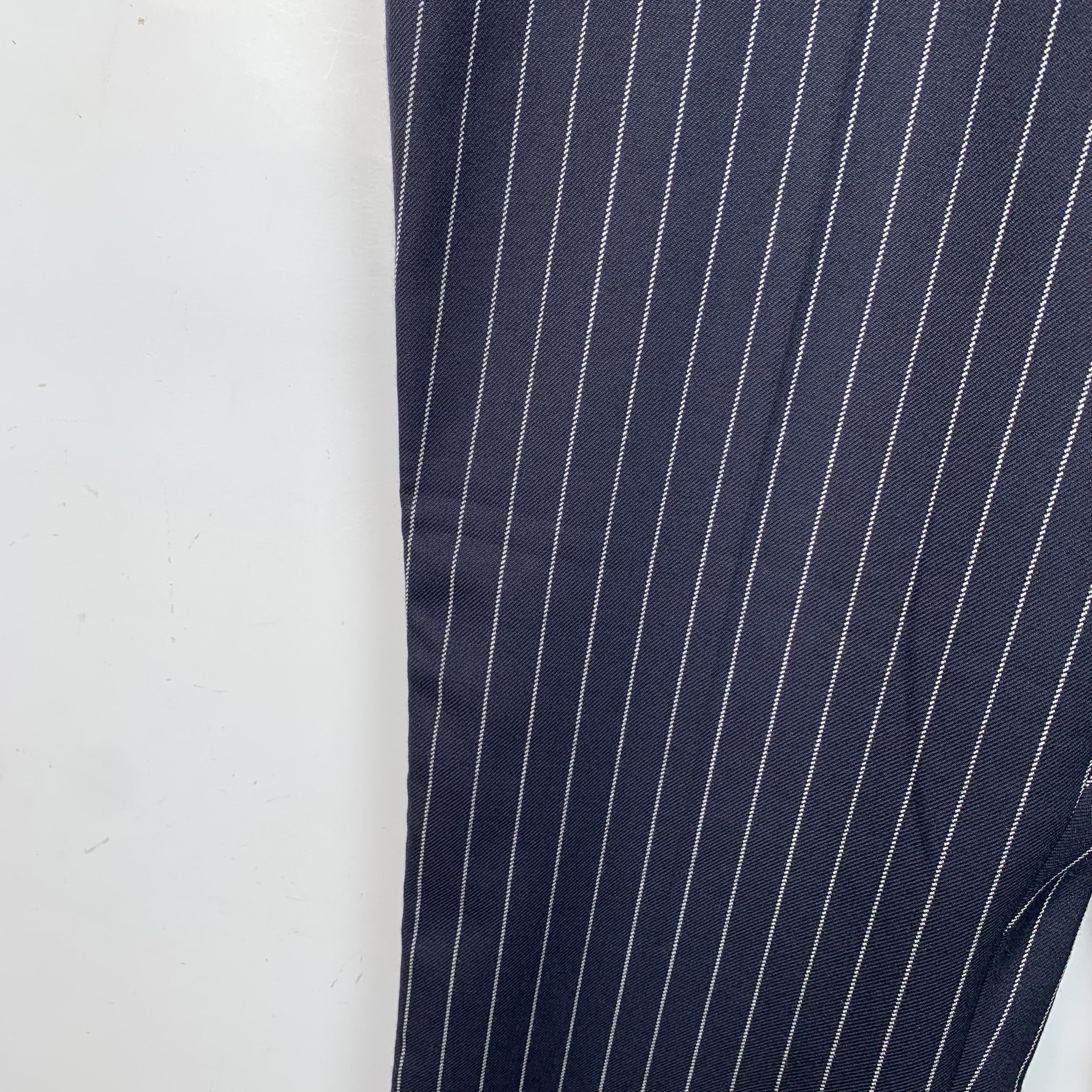 Burberry Burberry Navy Striped Wool Trousers (Size L) Size US 36 / EU 52 - 5 Thumbnail