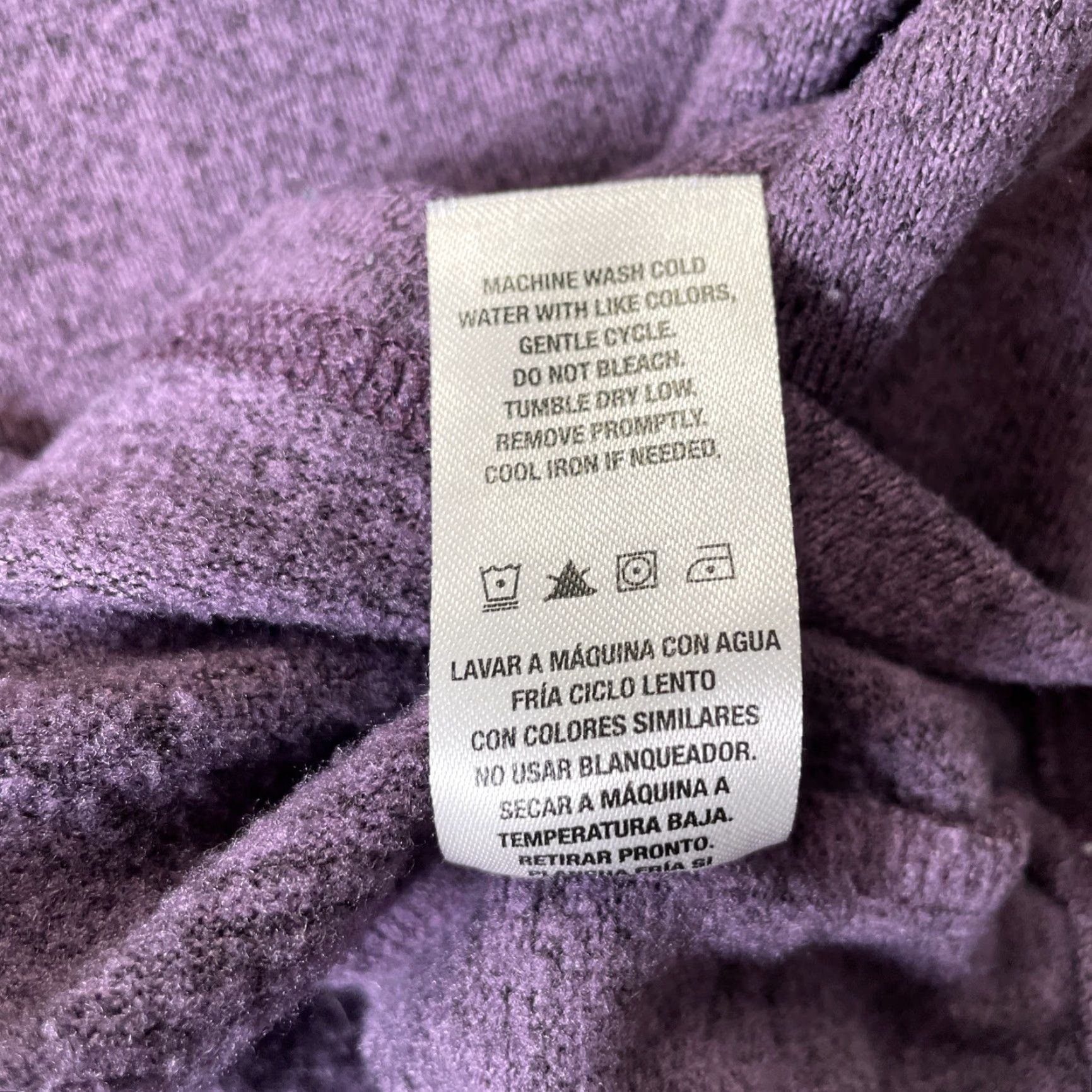 Vintage Karen Neuburger Live Love Lounge Sweatshirt Women’s M Purple Diamond Knit Pullover Crew Neck Long Sleeve All Seasons Casual Size M / US 6-8 / IT 42-44 - 7 Thumbnail