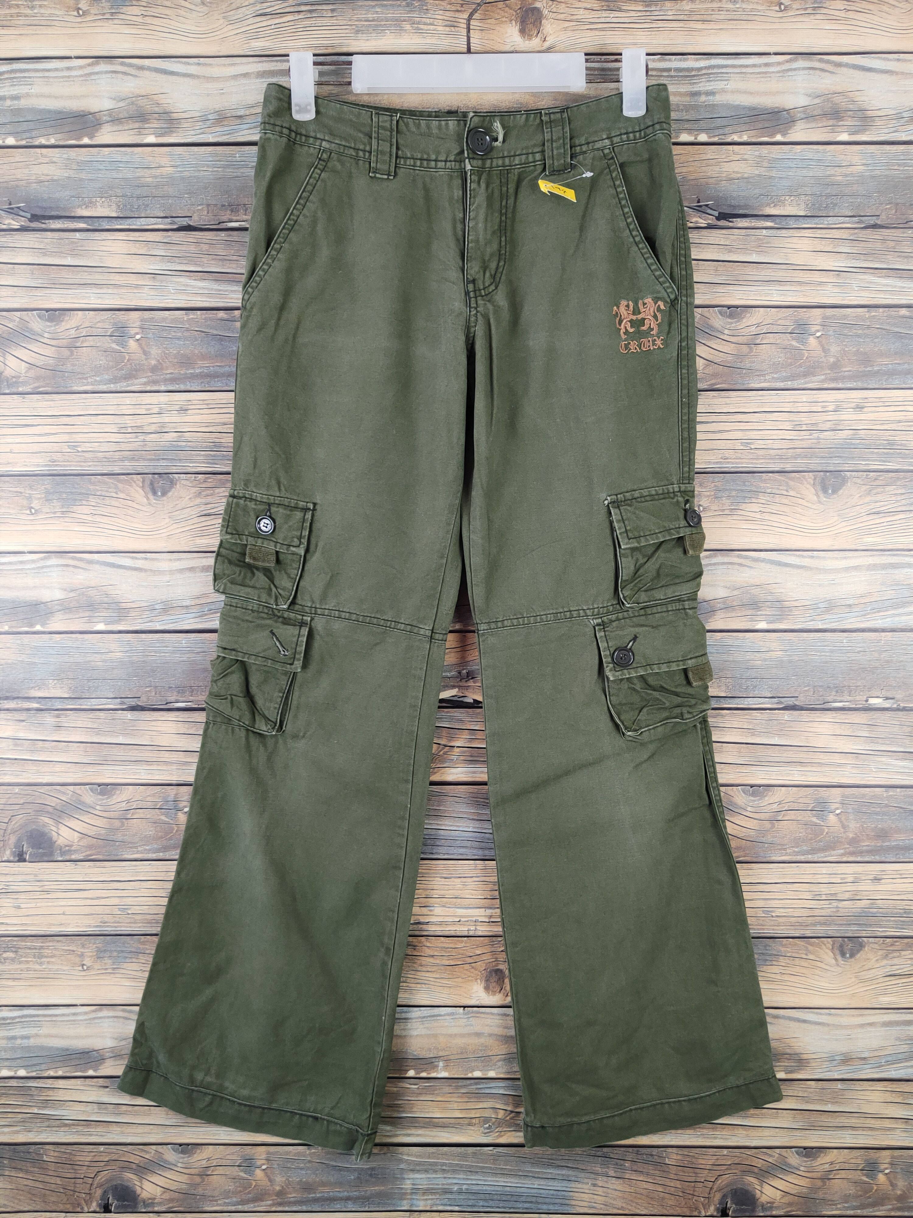 Japanese Brand DLL Crux Green Multipocket Tactical Cargo Pants #194 Size 27" / US 4 / IT 40 - 1 Thumbnail