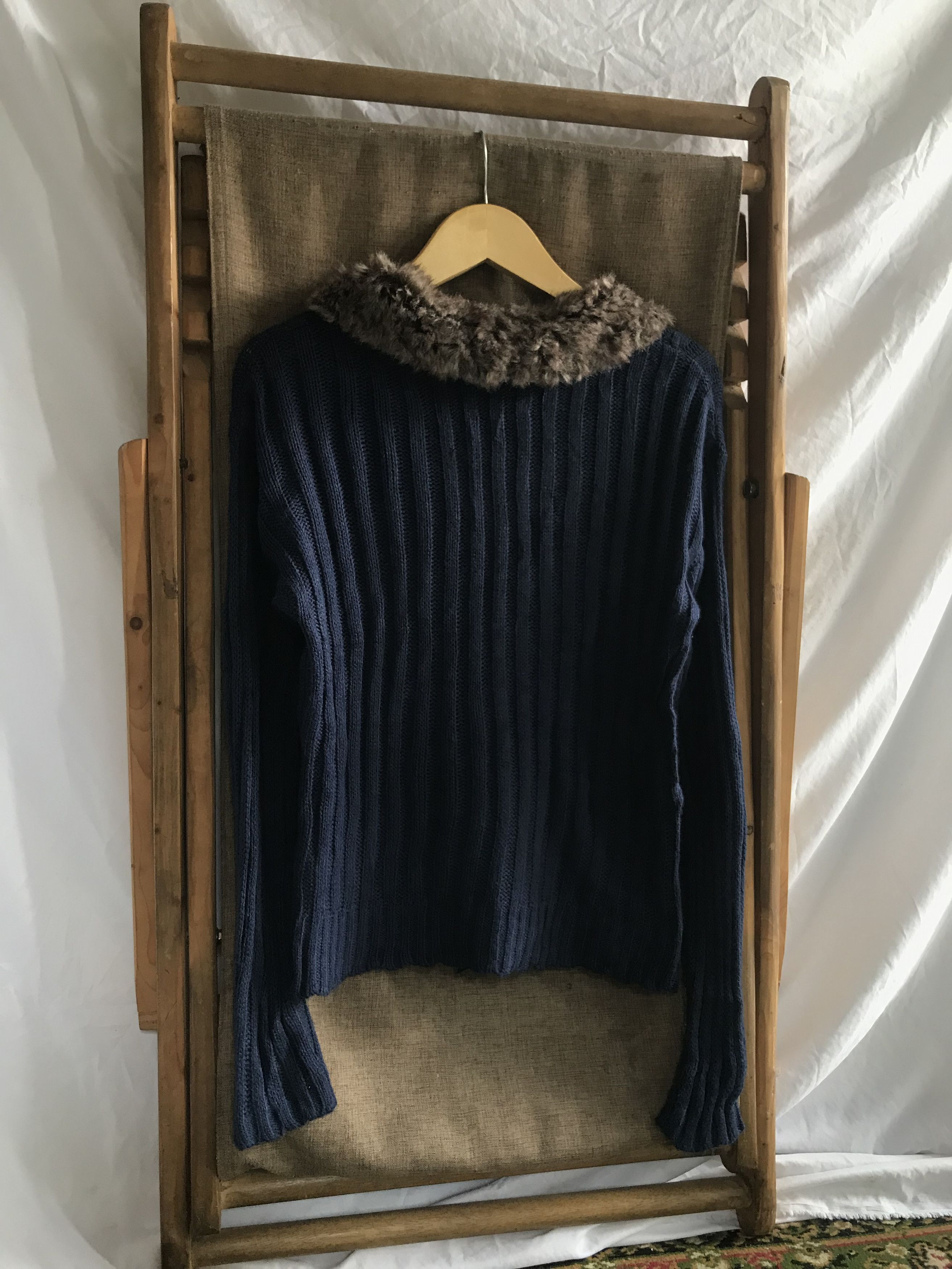 20471120 Axes Femme Japanese Brand Knitted Fur Neck Size S / US 4 / IT 40 - 5 Thumbnail