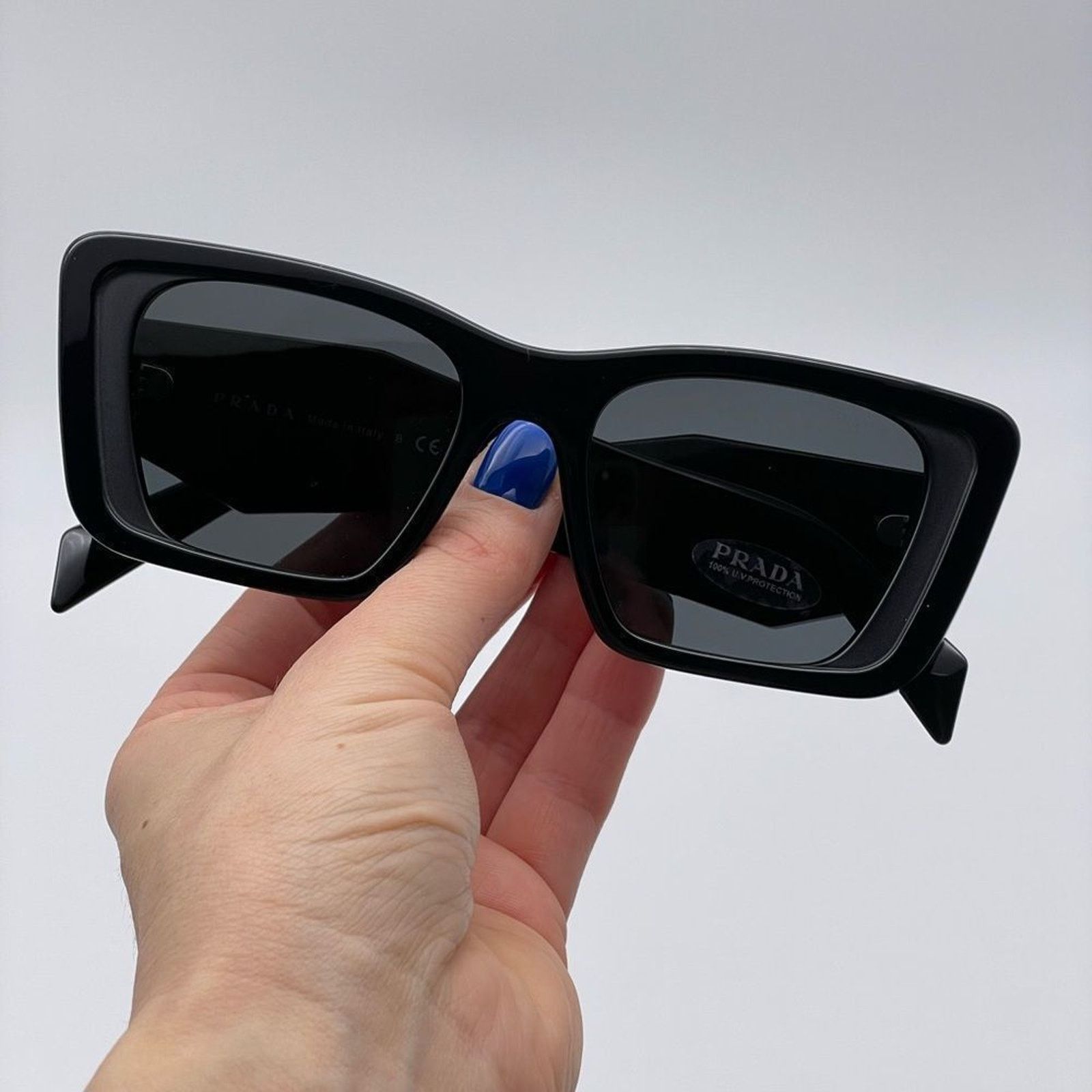 Prada NEW PRADA PR08YS 1AB5S0 Black Dark Grey Unisex Sunglasses Size ONE SIZE - 10 Thumbnail