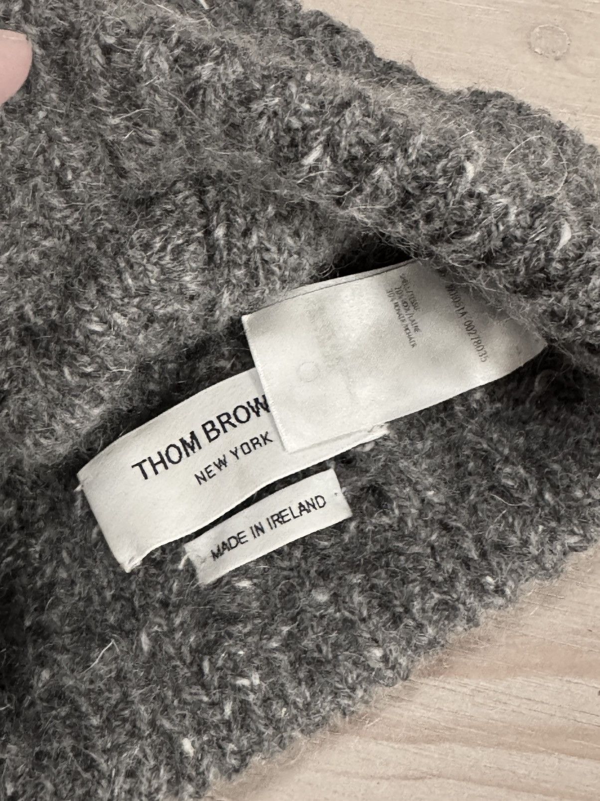 Thom Browne Wool mohair beanie Size ONE SIZE - 3 Thumbnail
