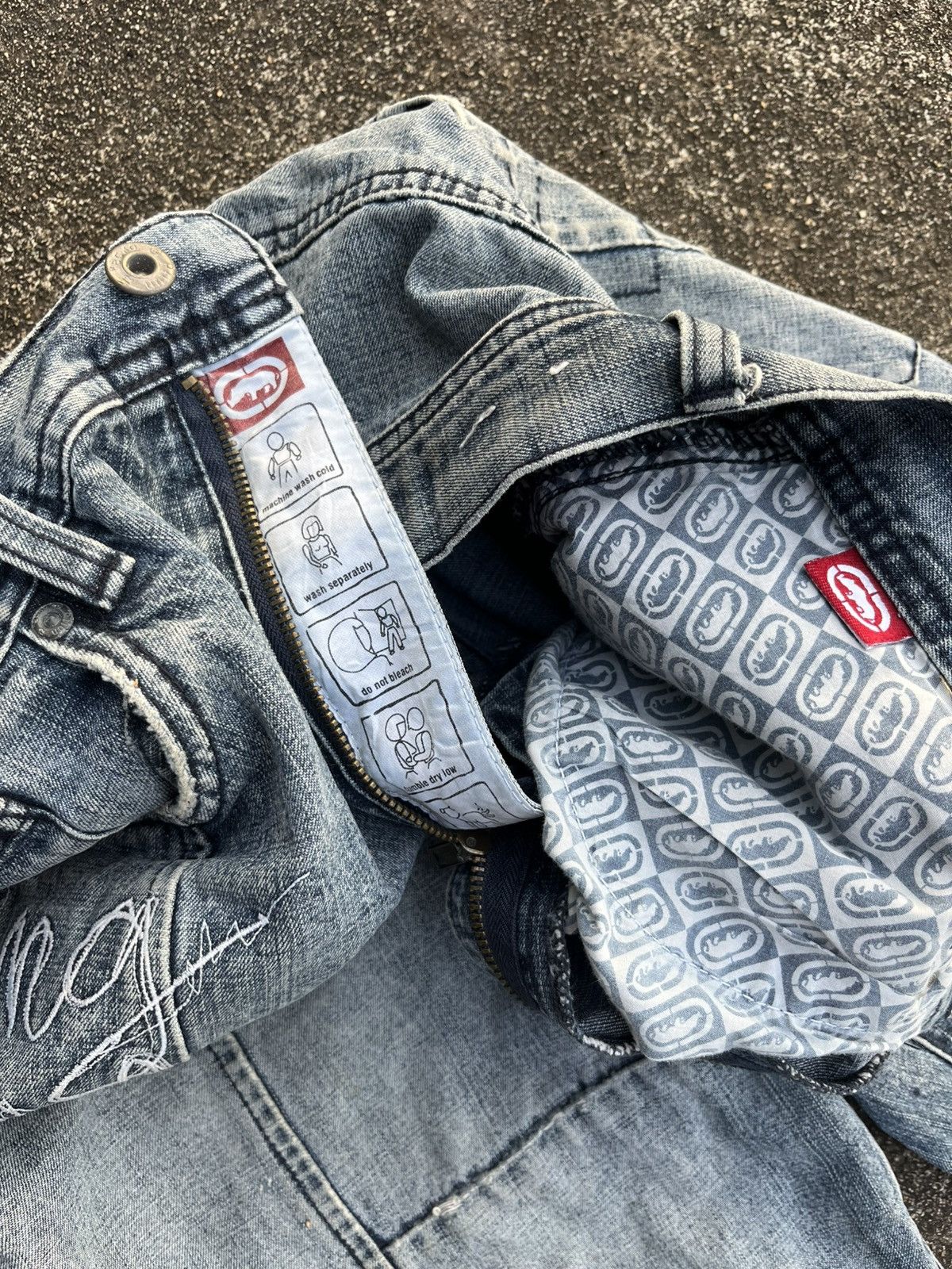 Ecko Unltd. × Vintage Distressed Jeans Ecko unltd style loose fit Size US 34 / EU 50 - 6 Thumbnail