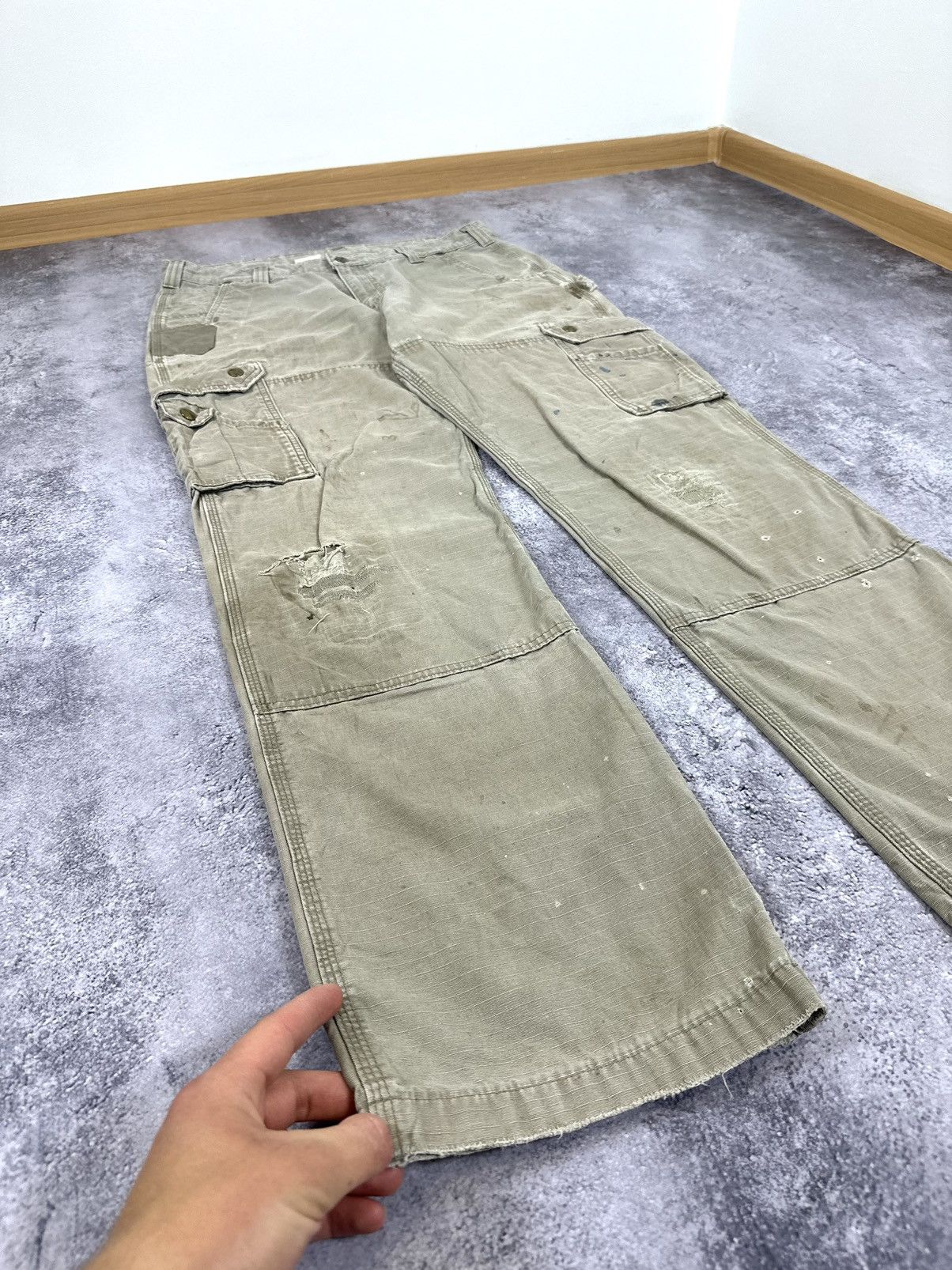 Carhartt Vintage Carhartt Double Knee Distressed USA Opium Work Pants Size US 36 / EU 52 - 3 Thumbnail