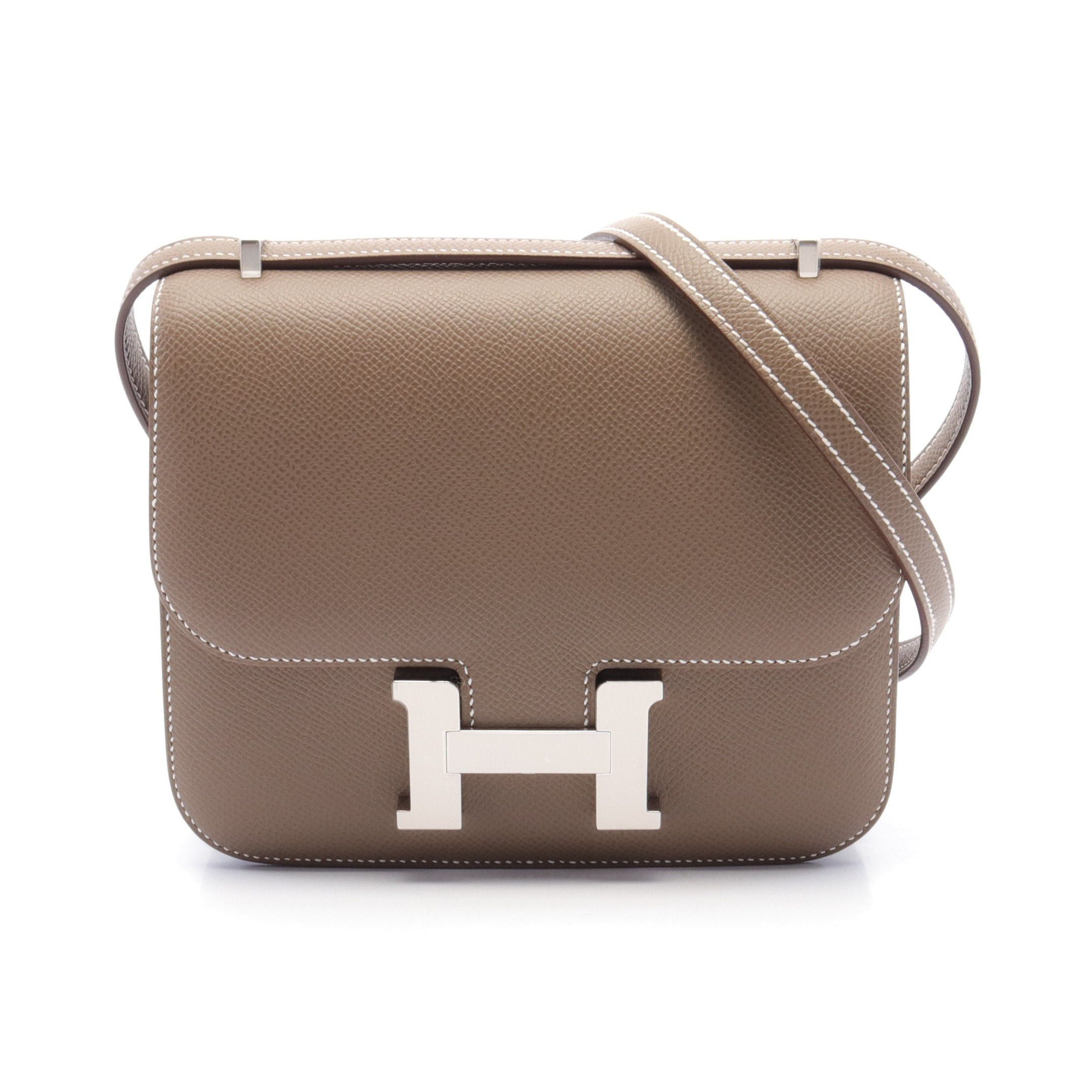 Hermes Hermes Constance 3 Mini Miroir Etoupe Shoulder Bag Veau Epsom Gray Brown Silver Hardware B Stamp Size ONE SIZE - 1 Thumbnail