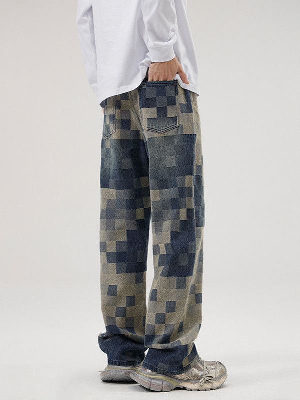 Japanese Brand Men's American high street mosaic jeans Size US 32 / EU 48 - 4 Thumbnail