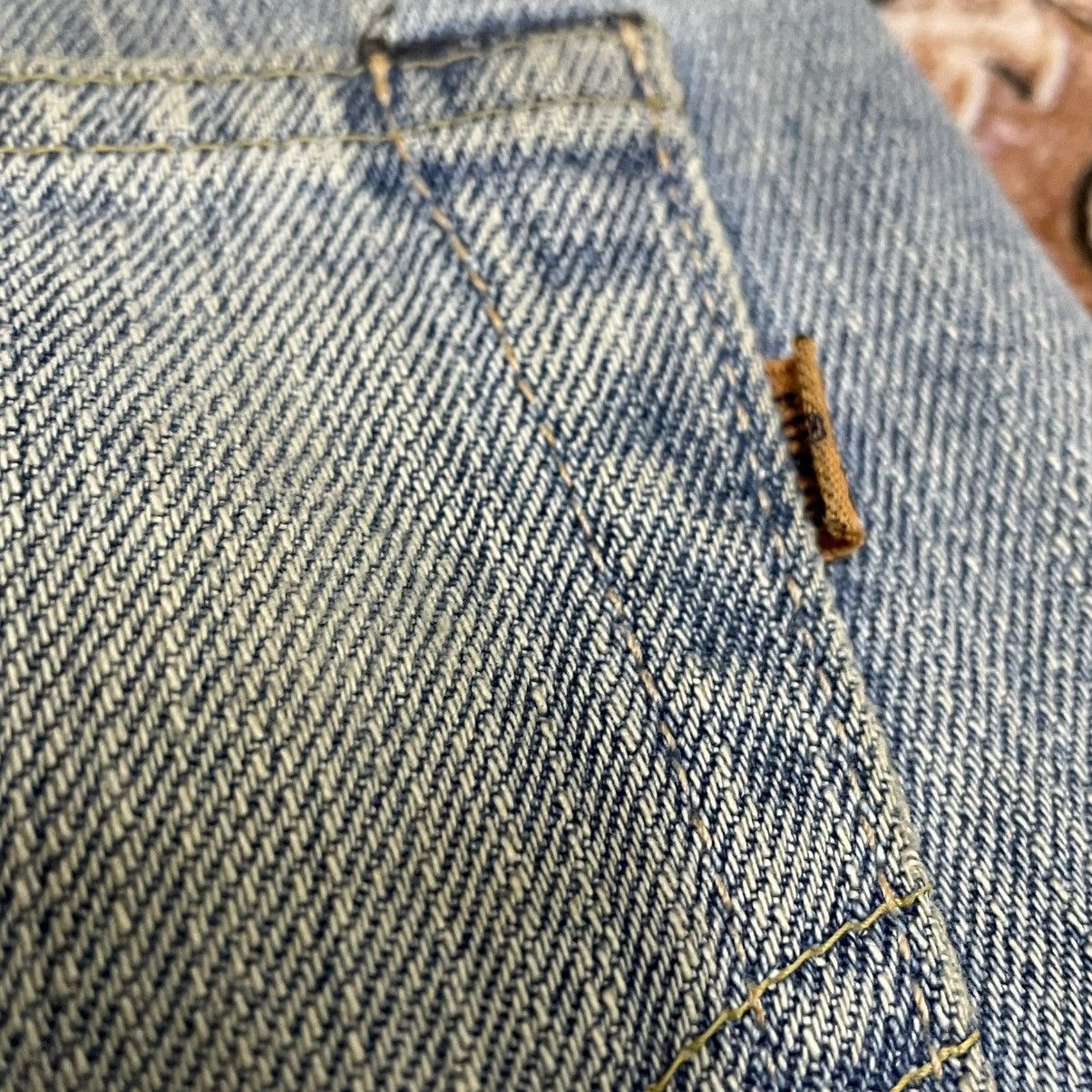 Edwin 🔥Edwin 505 Stoned Washed Ripped Distress Dirty Selvedge Jean Size US 35 - 16 Thumbnail