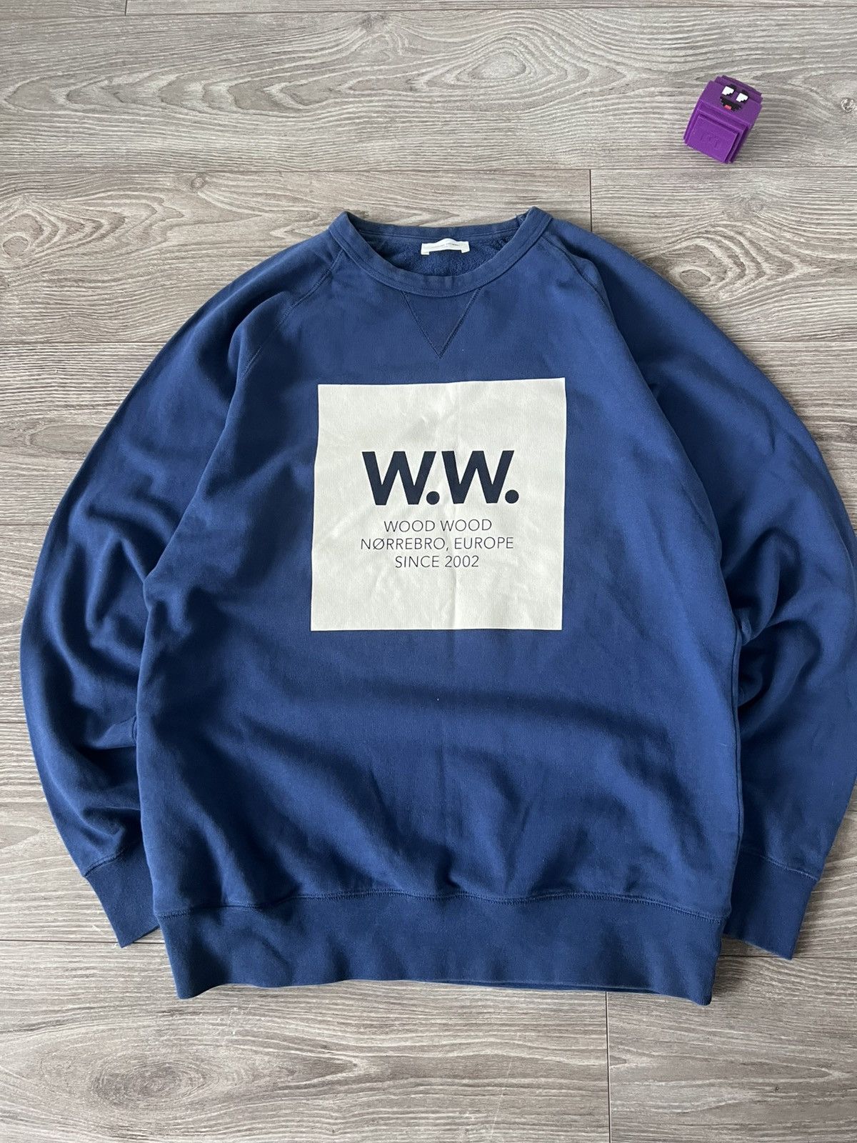 Wood Wood ‼️Archival Box Logo Wood Wood W.W. sekret Pocket Sweatshirt‼️ Size US L / EU 52-54 / 3 - 10 Thumbnail