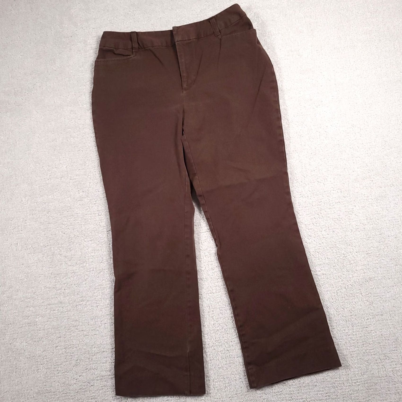 Vintage St. John's Bay Pants Women's 12 Brown Bootcut Pockets Stretch Regular Bootcut Pants Brown Women 12 St. John's Bay Mens Womens Girls Size 34" / US 12 / IT 48 - 2 Thumbnail