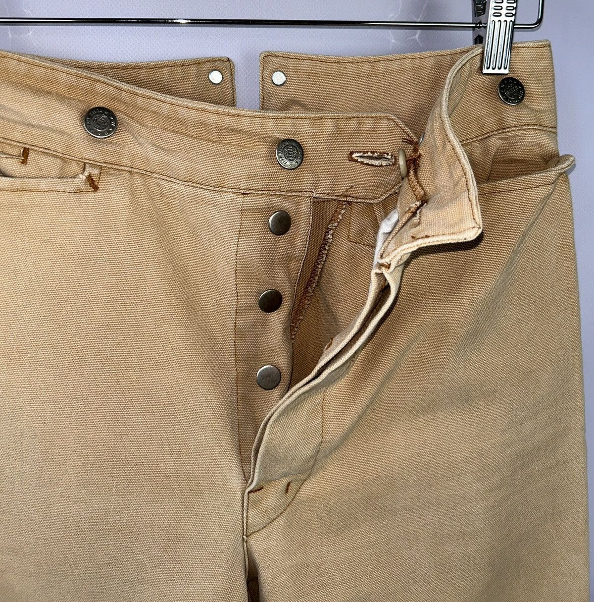 Cowboy Equipment × Vintage Vtg WAH Maker Jeans Size Frontier Buckle Back Button Fly 90s Size US 30 / EU 46 - 10 Thumbnail