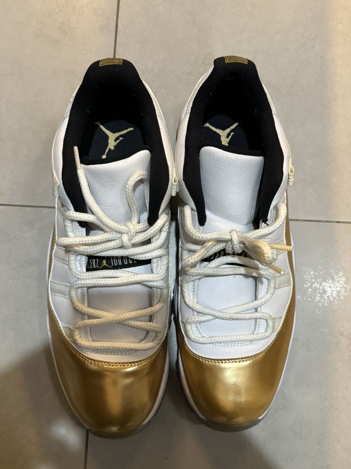 image of Jordan Brand 11 Closing Ceremony Shoes in Gold, Men's (Size 12)