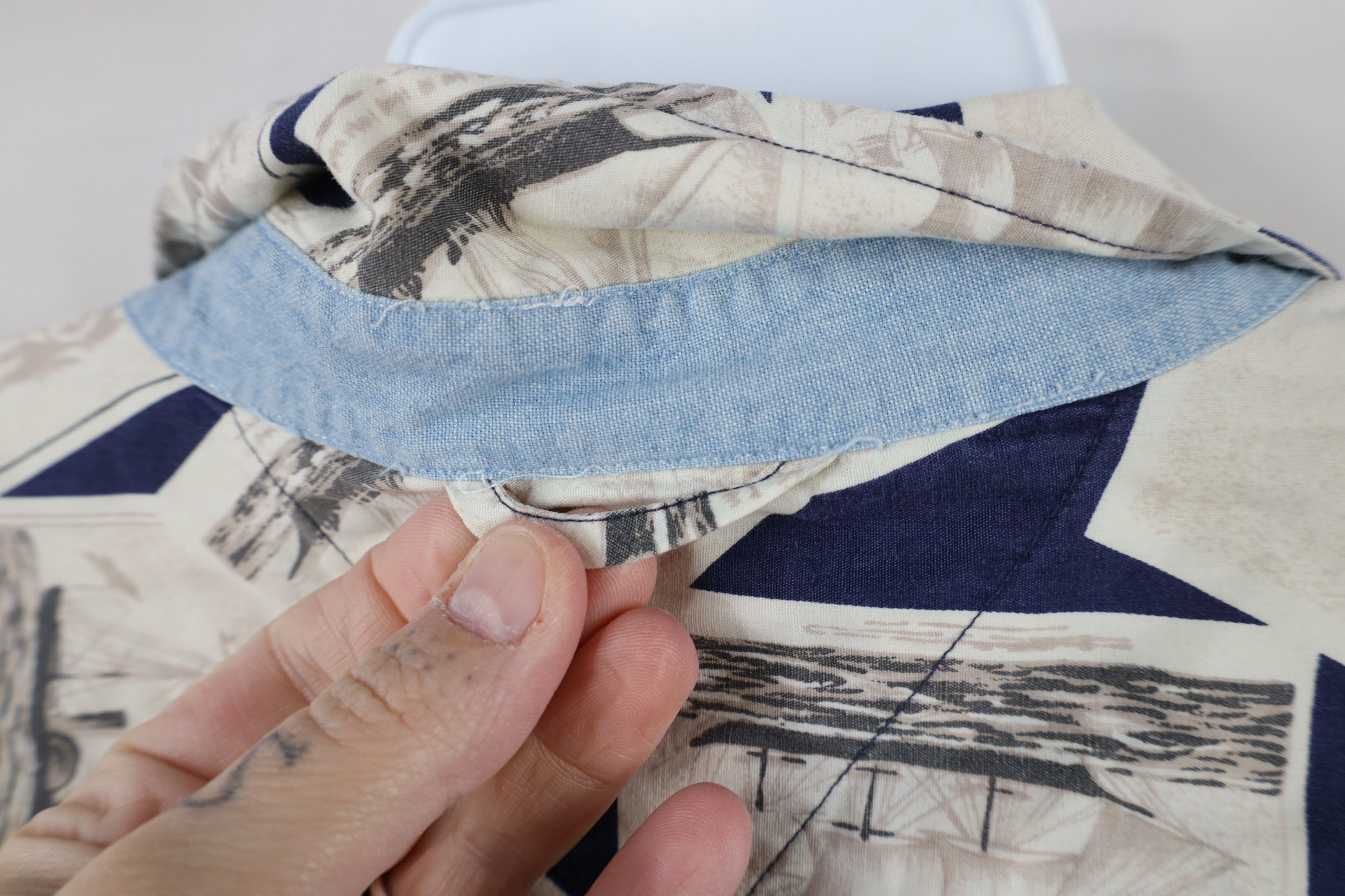 Tommy Hilfiger × Vintage Vintage 90s Tommy Hilfiger All Over Print Button Down Shirt Size US L / EU 52-54 / 3 - 10 Thumbnail