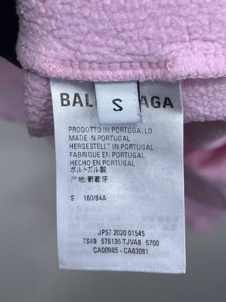 Balenciaga Balenciaga Pink Letter Hooded Sweatshirt Size US S / EU 44-46 / 1 - 7 Thumbnail