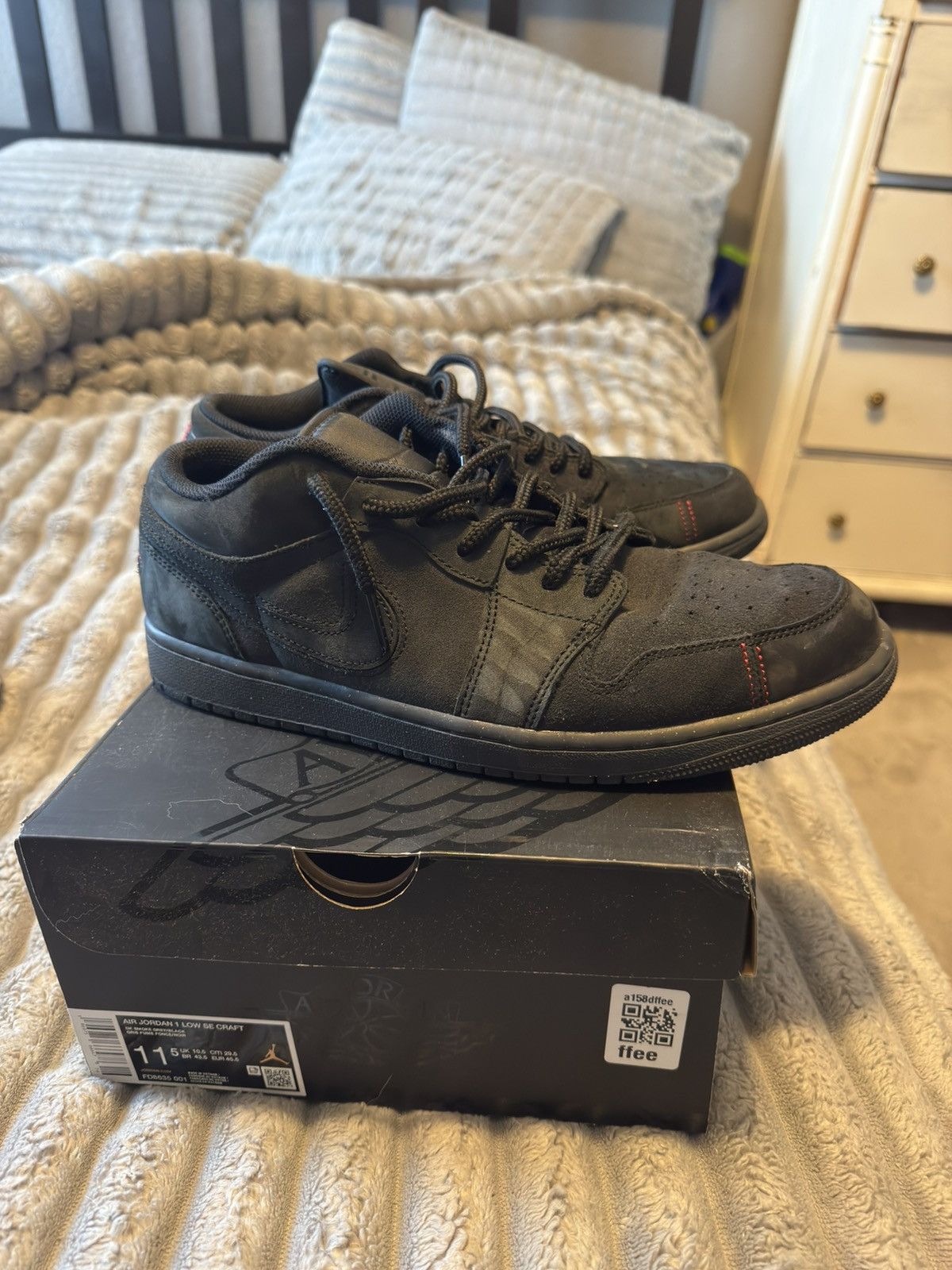 Jordan Brand × Nike Air Jordan 1 Low SE Craft 'Dark Smoke Red' Size US 11.5 / EU 44-45 - 1 Thumbnail