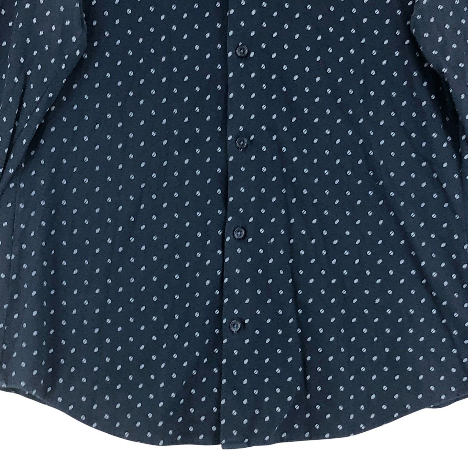 Hugo Boss BOSS Shirt L Roan Slim Fit Navy Geo Print Long Sleeve Size US L / EU 52-54 / 3 - 3 Thumbnail