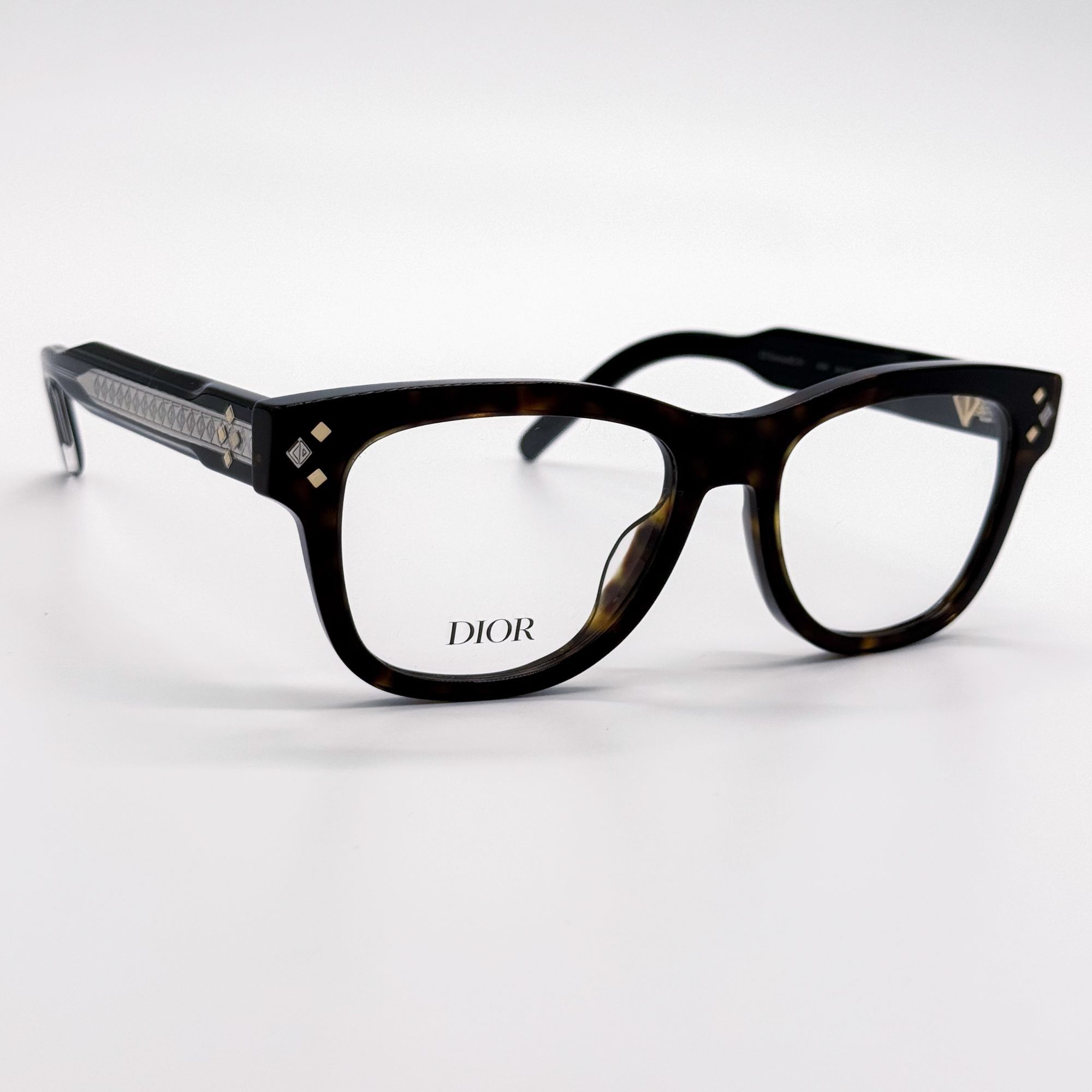 Dior NEW DIOR EYEGLASSES CD DIAMONDO S1I 2000 SQUARE HAVANA EYEGL Size ONE SIZE - 4 Thumbnail