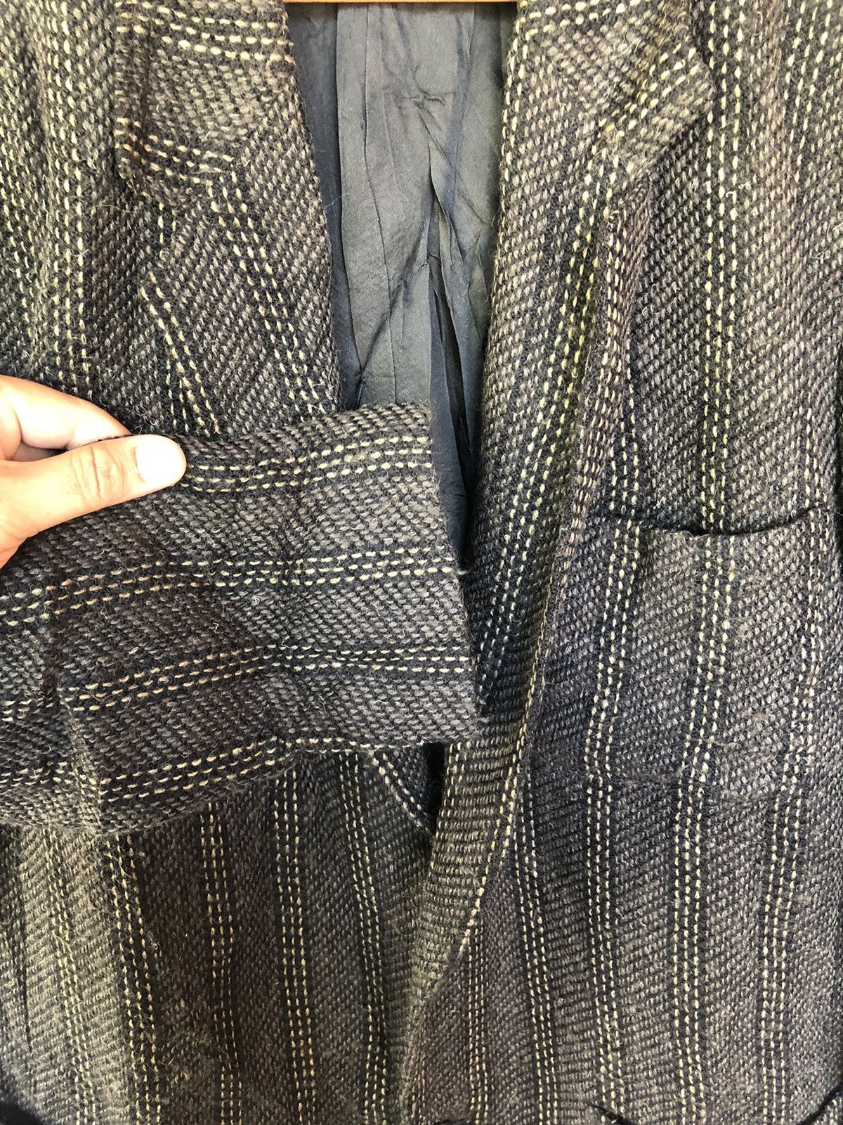 Designer × Issey Miyake × Japanese Brand Vintage Issey Miyake Wool Coat Jacket Size US M / EU 48-50 / 2 - 5 Thumbnail