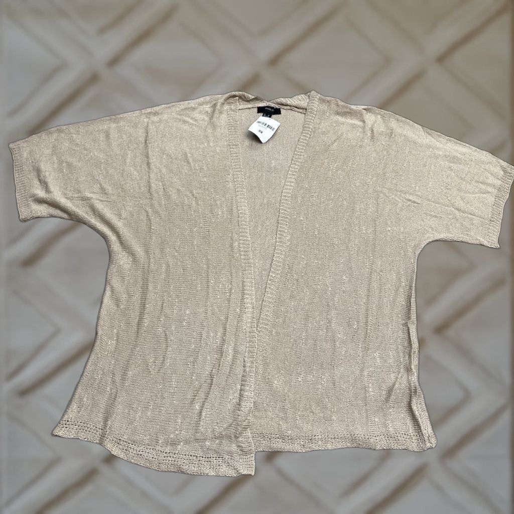 Forever 21 Forever 21 Open Cardigan Sweater Womens 0X Taupe Brown Knit Short Sleeve NWT Size XL / US 12-14 / IT 48-50 - 1 Thumbnail