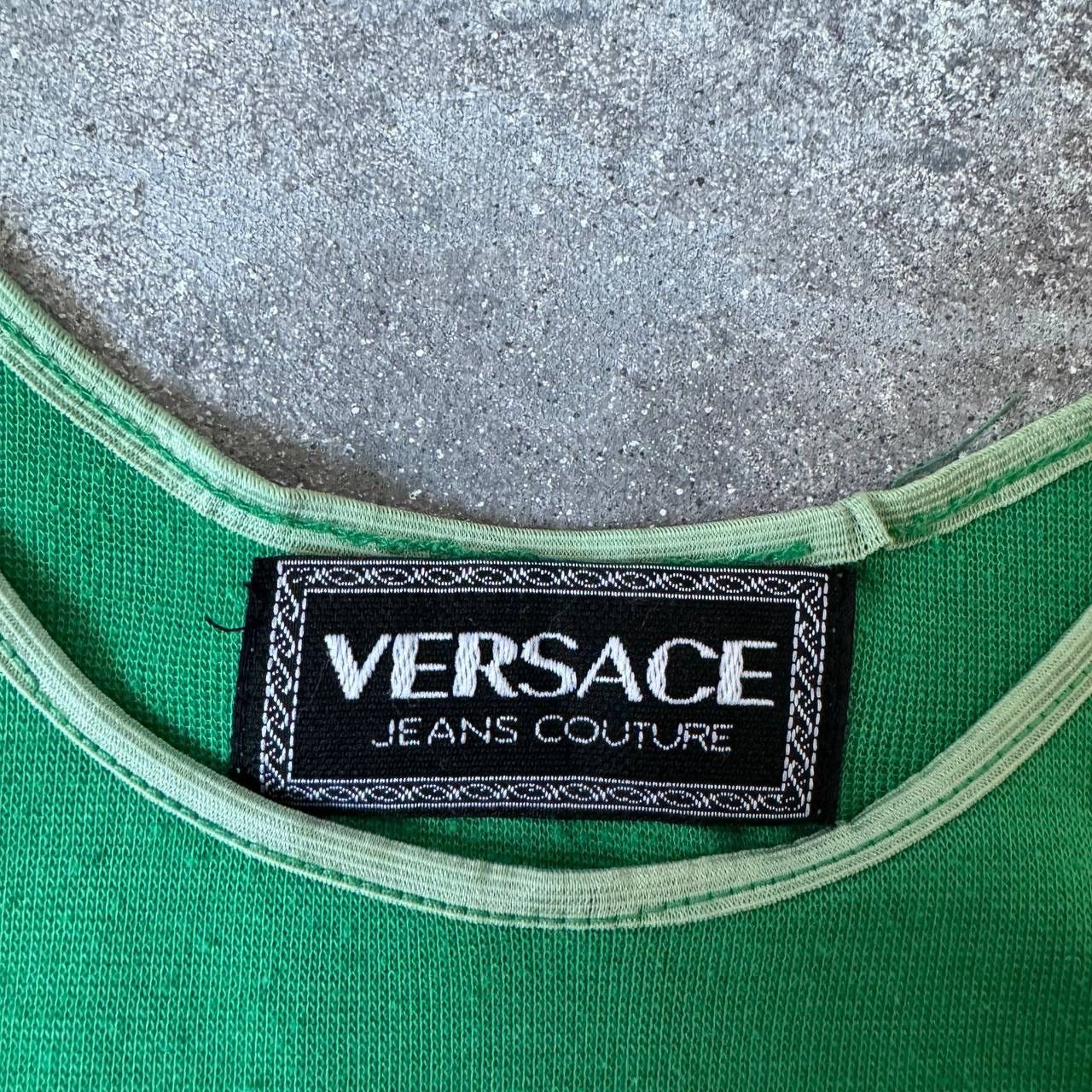 Versace × Versace Jeans Couture × Vintage 90s Versace VJC Vintage Big Logo Cropped Top Size M / US 6-8 / IT 42-44 - 7 Thumbnail