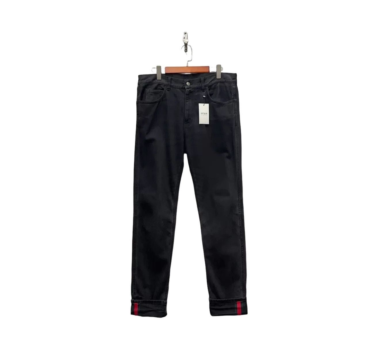 Gucci Gucci Web Stripe Detail Washed Jeans Size 36 Size US 36 / EU 52 - 1 Thumbnail