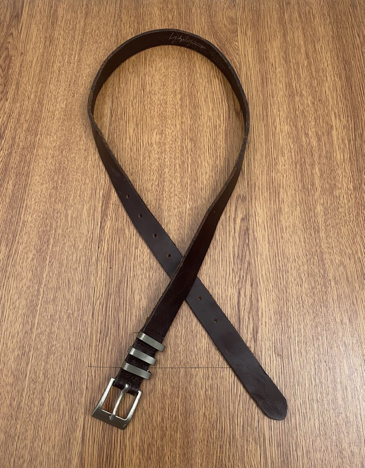 Yohji Yamamoto Yohji yamamoto classic leather belt brown Size ONE SIZE - 1 Thumbnail