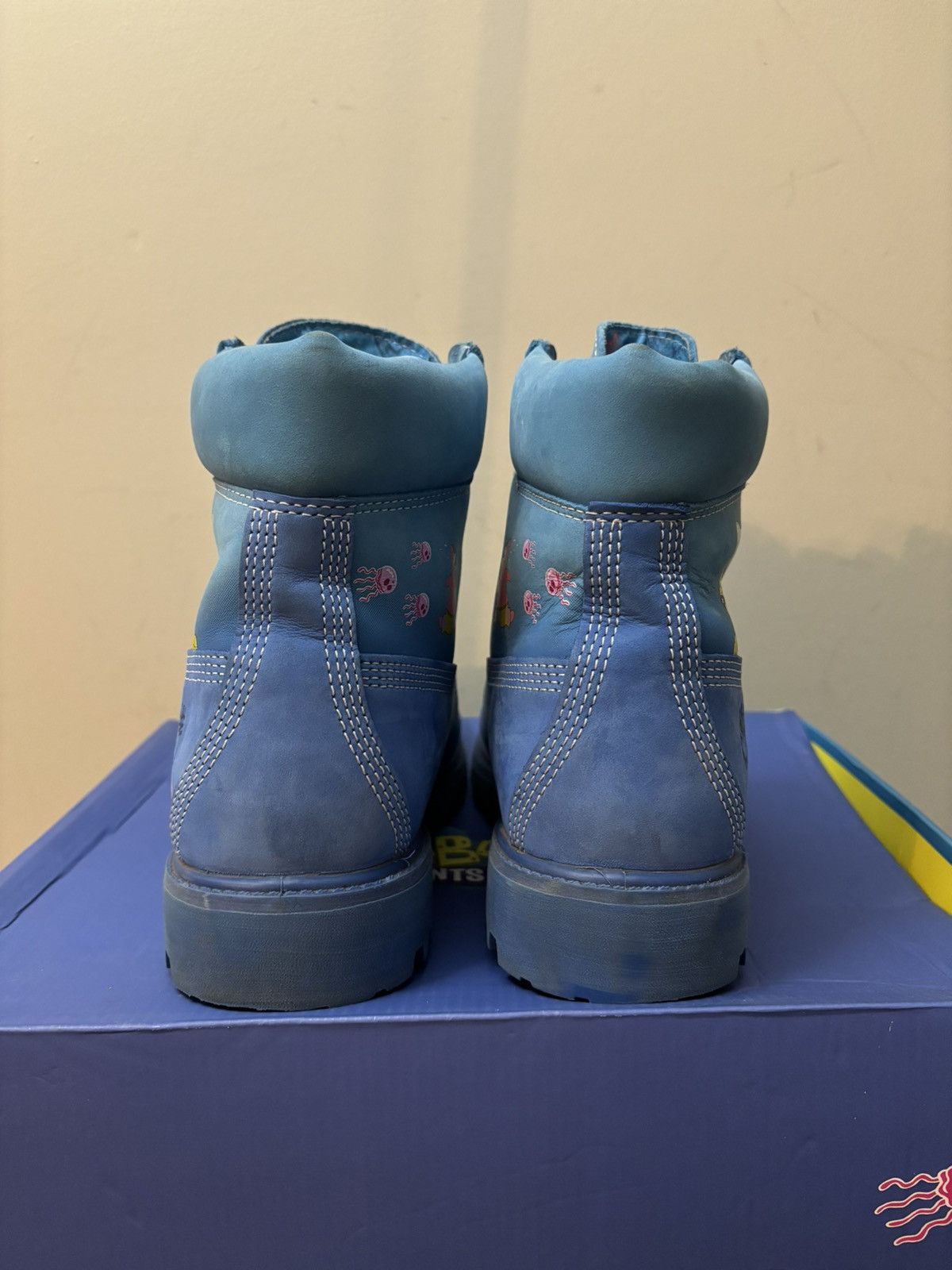 Timberland Timberland 6 Inch Suede Boots SpongeBob Jellyfish Blue Size US 9.5 / EU 42-43 - 5 Thumbnail
