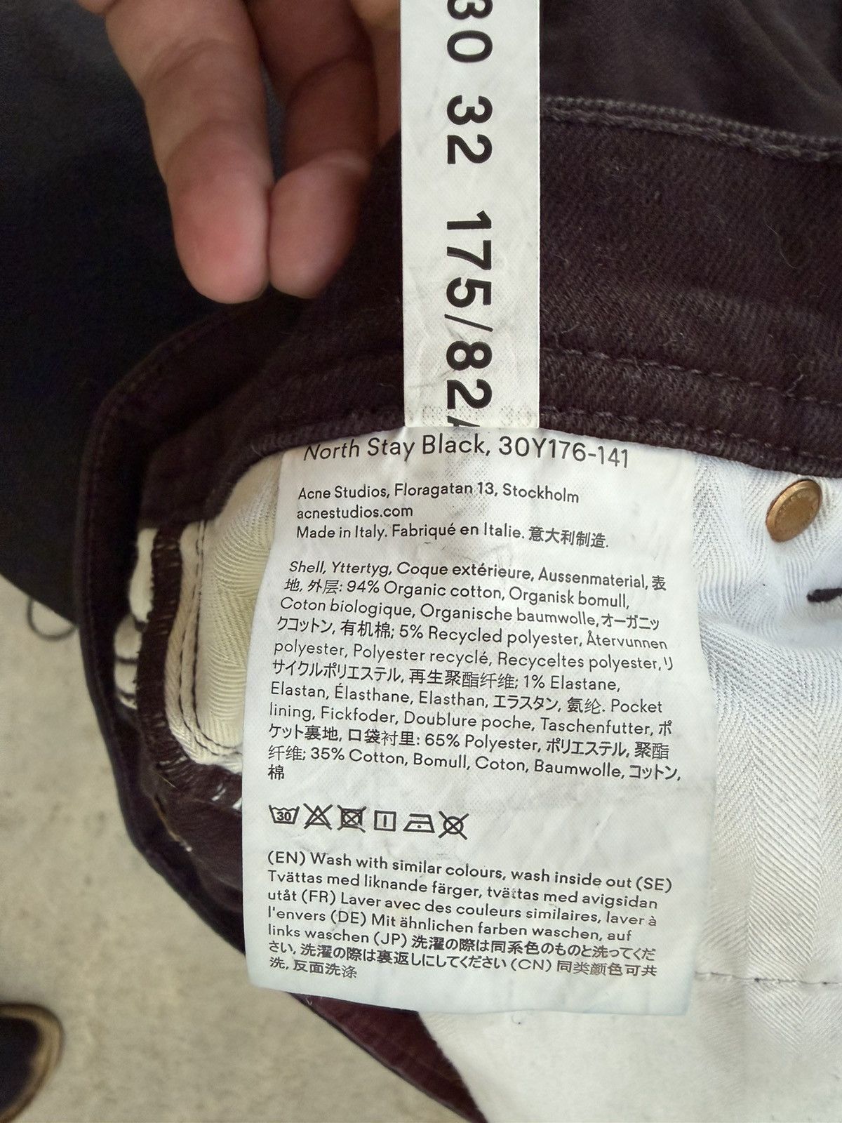 Acne Studios Blå Lonst North Stay Blk Black Patch Denim Jeans Size US 30 / EU 46 - 7 Thumbnail