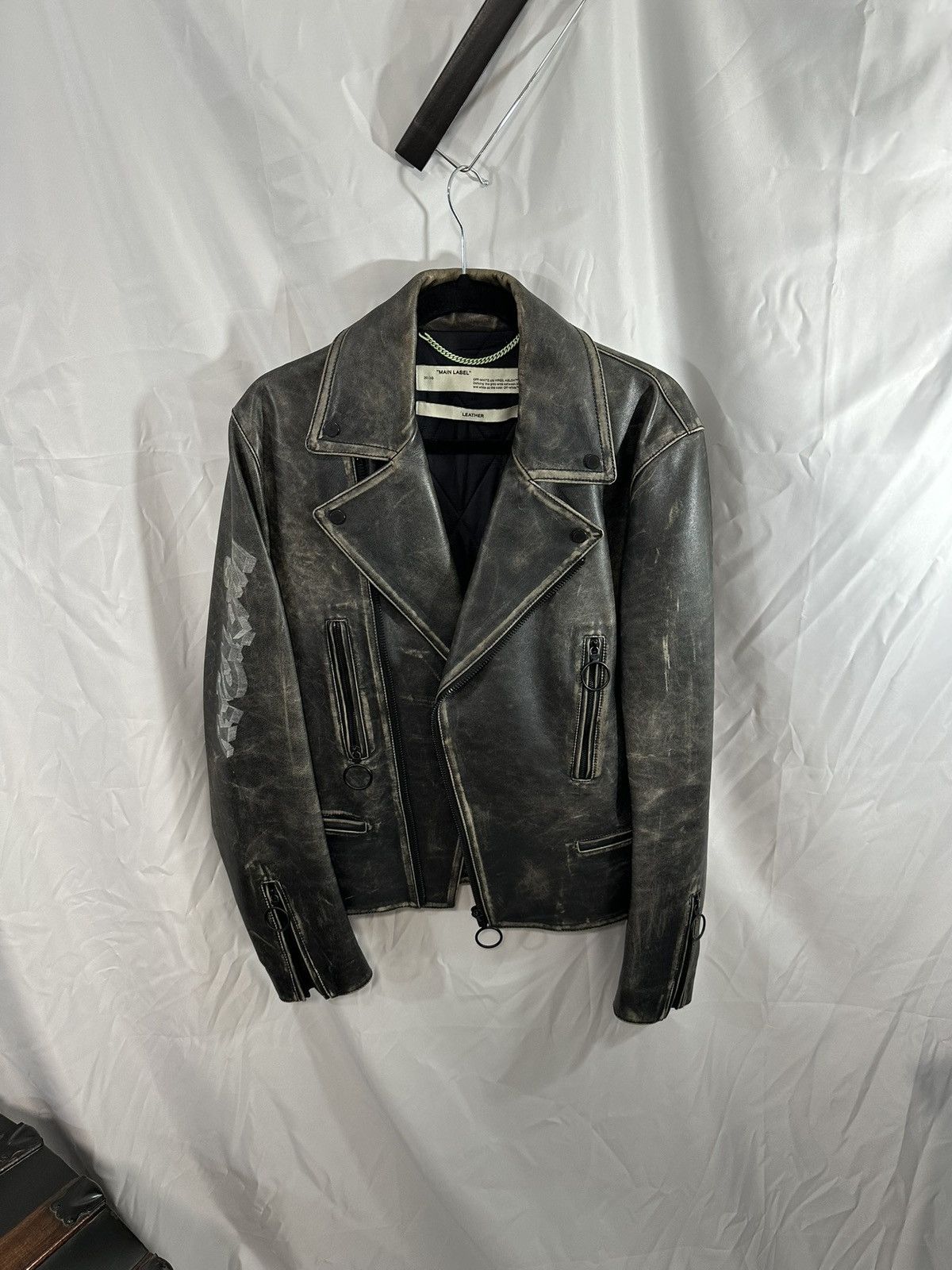 Off-White Off White Leather Jacket Size US M / EU 48-50 / 2 - 1 Thumbnail