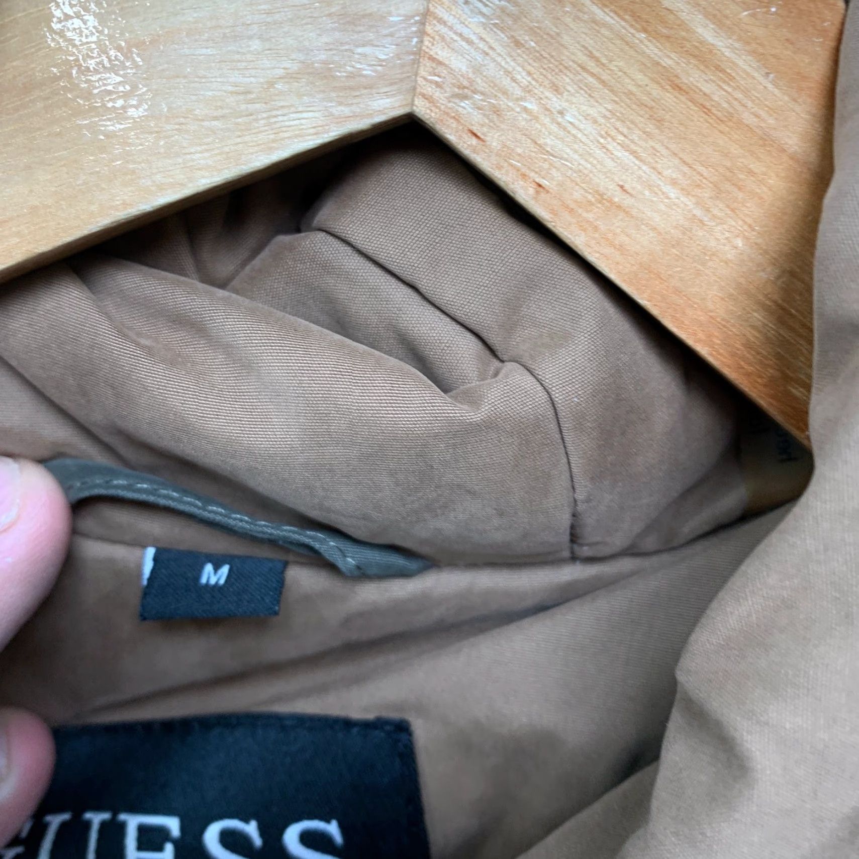 Guess GUESS Parka Jacket Coat Women M Olive Green Hooded Zip Snap Insulated Winter Jacket - 90s? Size M / US 6-8 / IT 42-44 - 6 Thumbnail