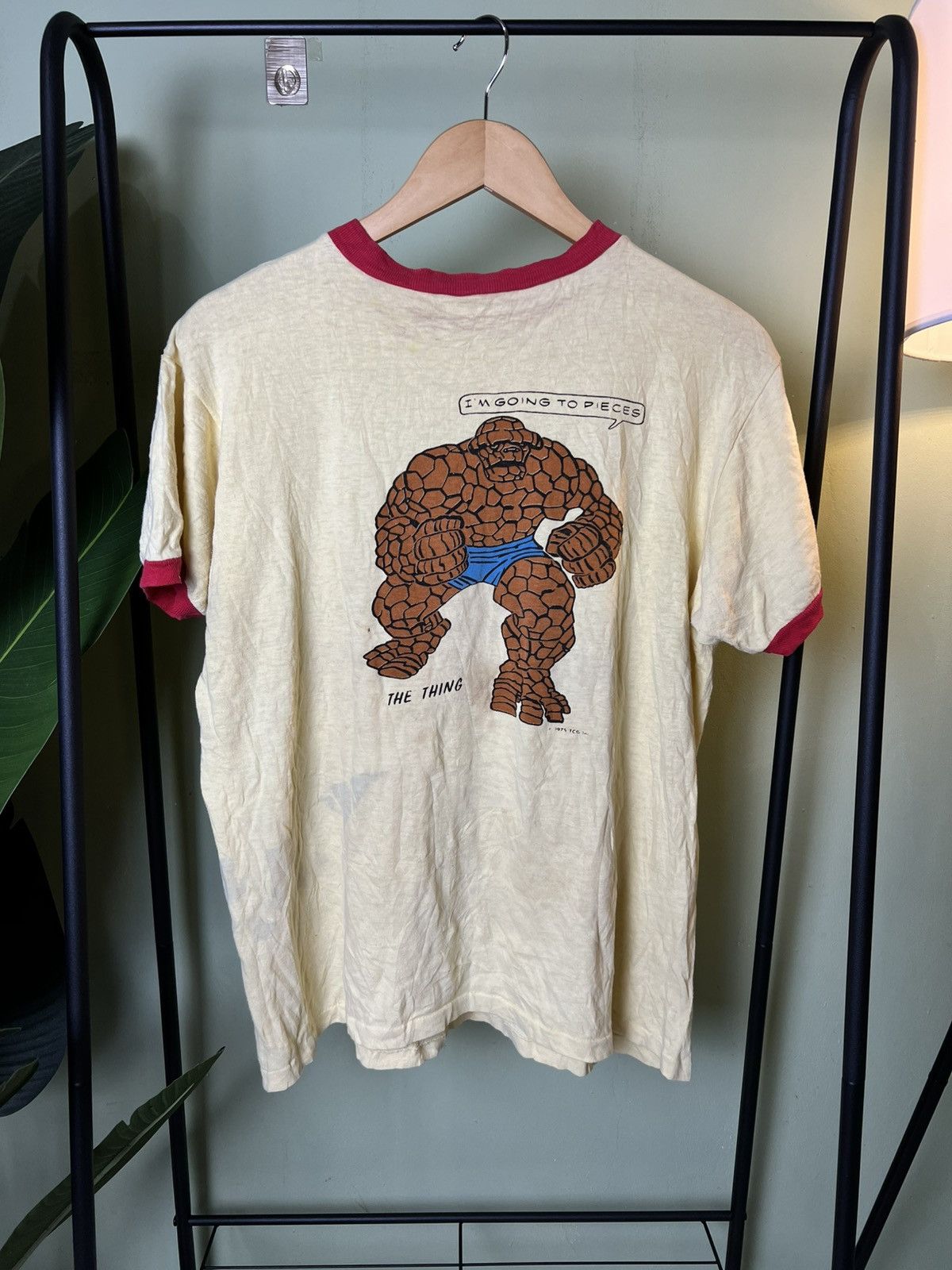 Vintage Vintage Rare Marvel The Thing Shirt 1975 70s Fantastic Four Size US XL / EU 56 / 4 - 1 Thumbnail