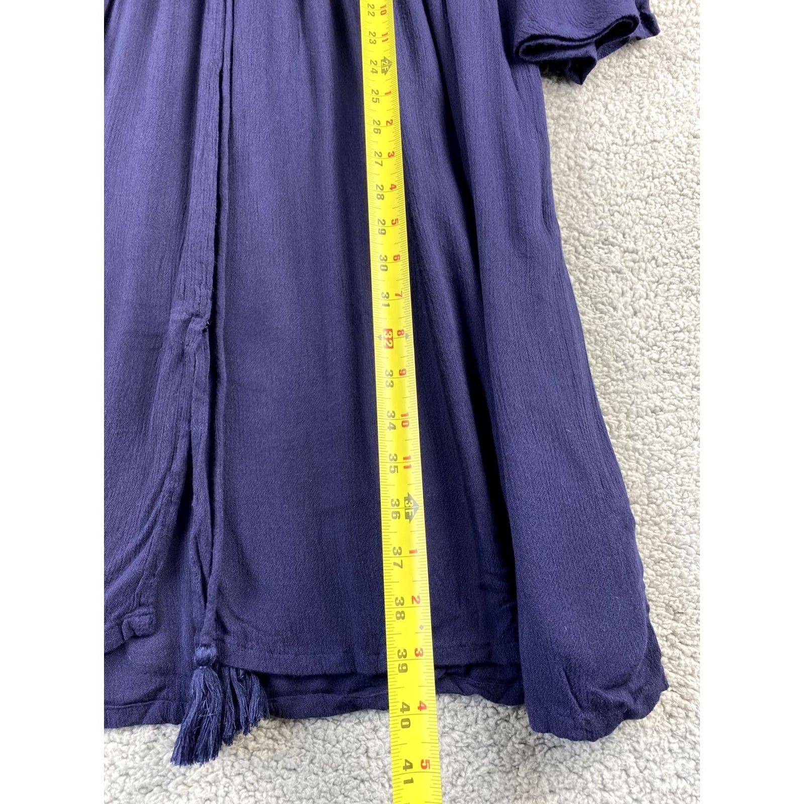 Vintage Anotah Blouse Women’s 14 34-35 Long Sleeve Cotton Round Neck Loose Top/ Shirt Blue Size XL / US 12-14 / IT 48-50 - 7 Thumbnail