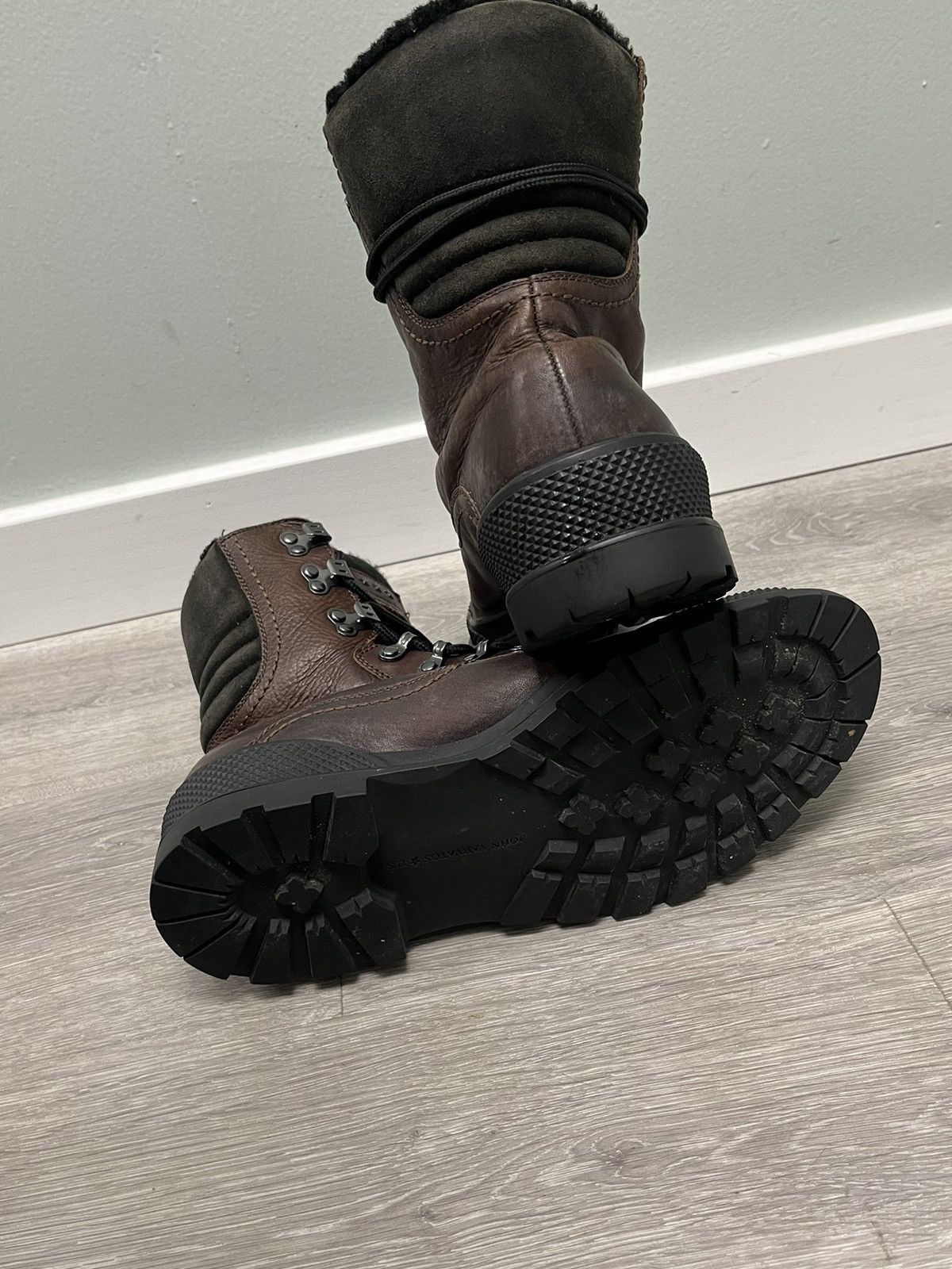 John Varvatos Shearling Lined Leather Hiking Boot. 9.5 Size US 9.5 / EU 42-43 - 20 Thumbnail