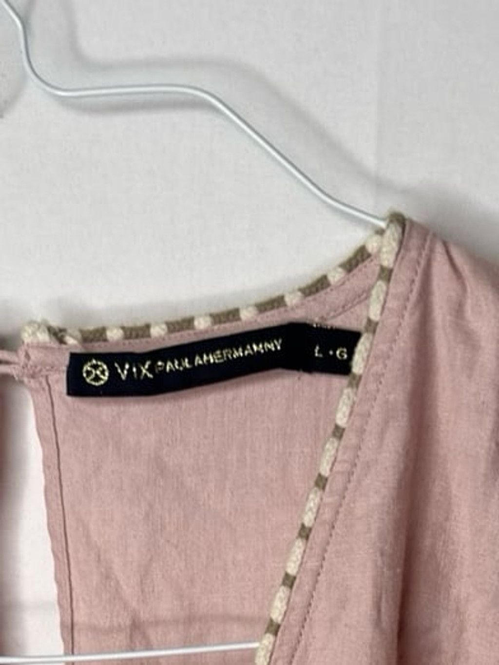 Other Vix Paula Hermanny rope stitch wide sleeves pink romper Lg Size 30" / US 8 / IT 44 - 3 Thumbnail