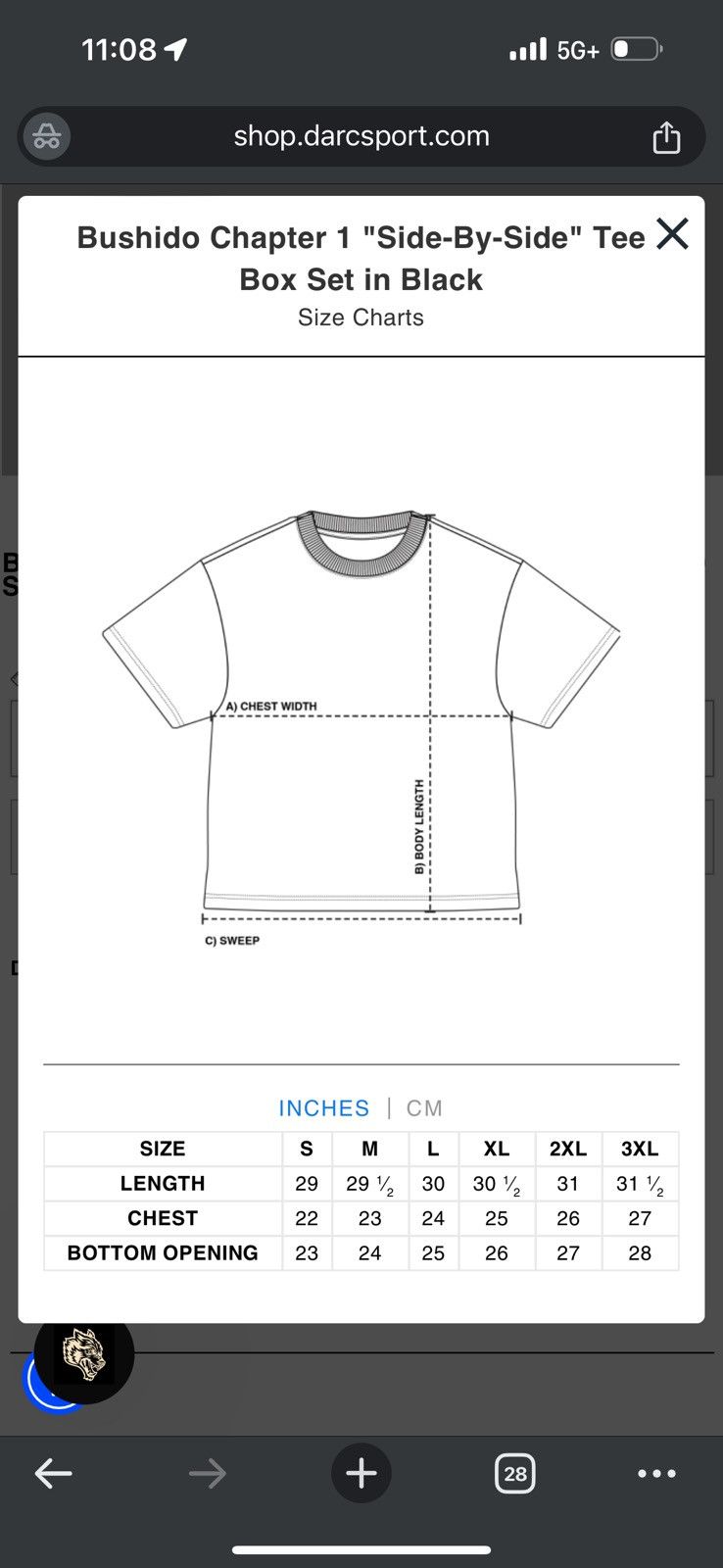 Vintage BUSHIDO CHAPTER 1 "SIDE-BY-SIDE" TEE BOX Size US XL / EU 56 / 4 - 6 Thumbnail