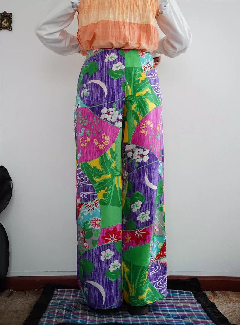 Kenzo KENZO Plant silk printed trousers Size 25" / US 0 / IT 36 - 6 Thumbnail