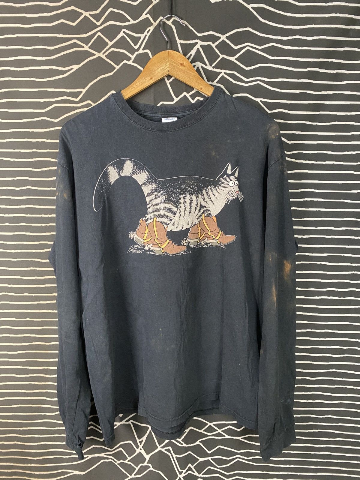 Vintage Distressed Vintage B. Kliban Cat In Boots Crazy Shirts L/S Size US M / EU 48-50 / 2 - 1 Thumbnail