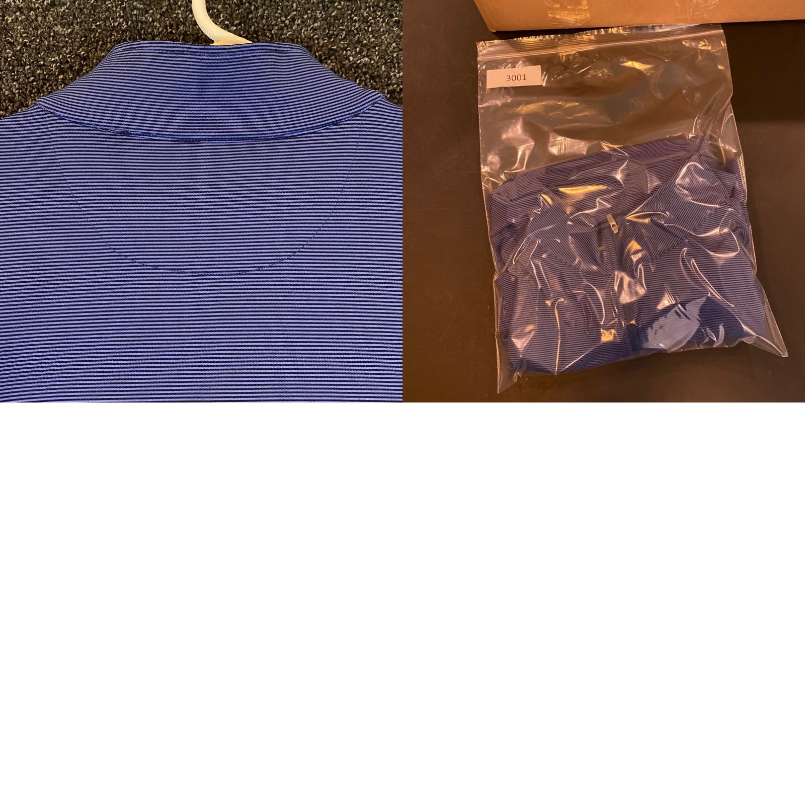 Vintage MAGASCHONI Pullover Men Large Blue Striped 1/4 Zip Light Stretch Preppy Mens Size US L / EU 52-54 / 3 - 8 Thumbnail
