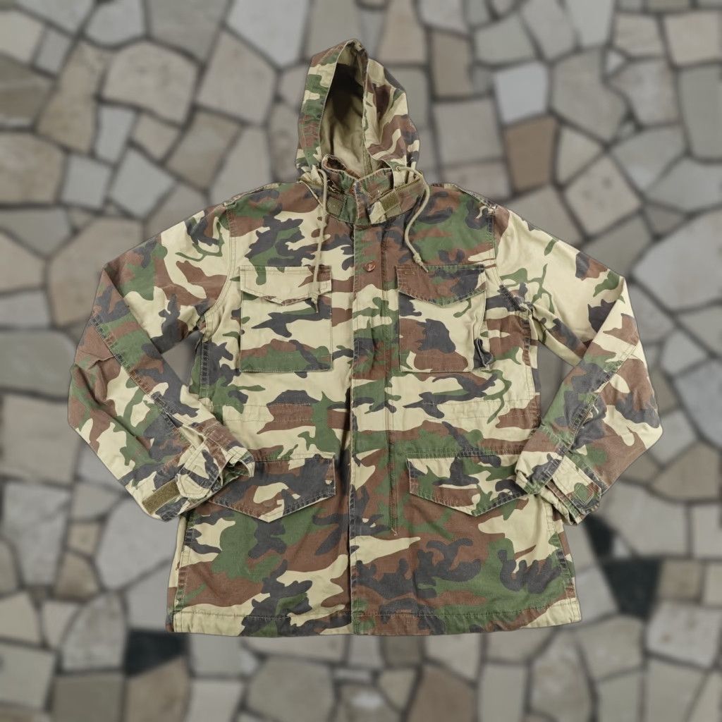 Obey Obey Propaganda Jacket Mens Medium Green Camo Military Field Coat Hidden Hood Size US M / EU 48-50 / 2 - 1 Thumbnail