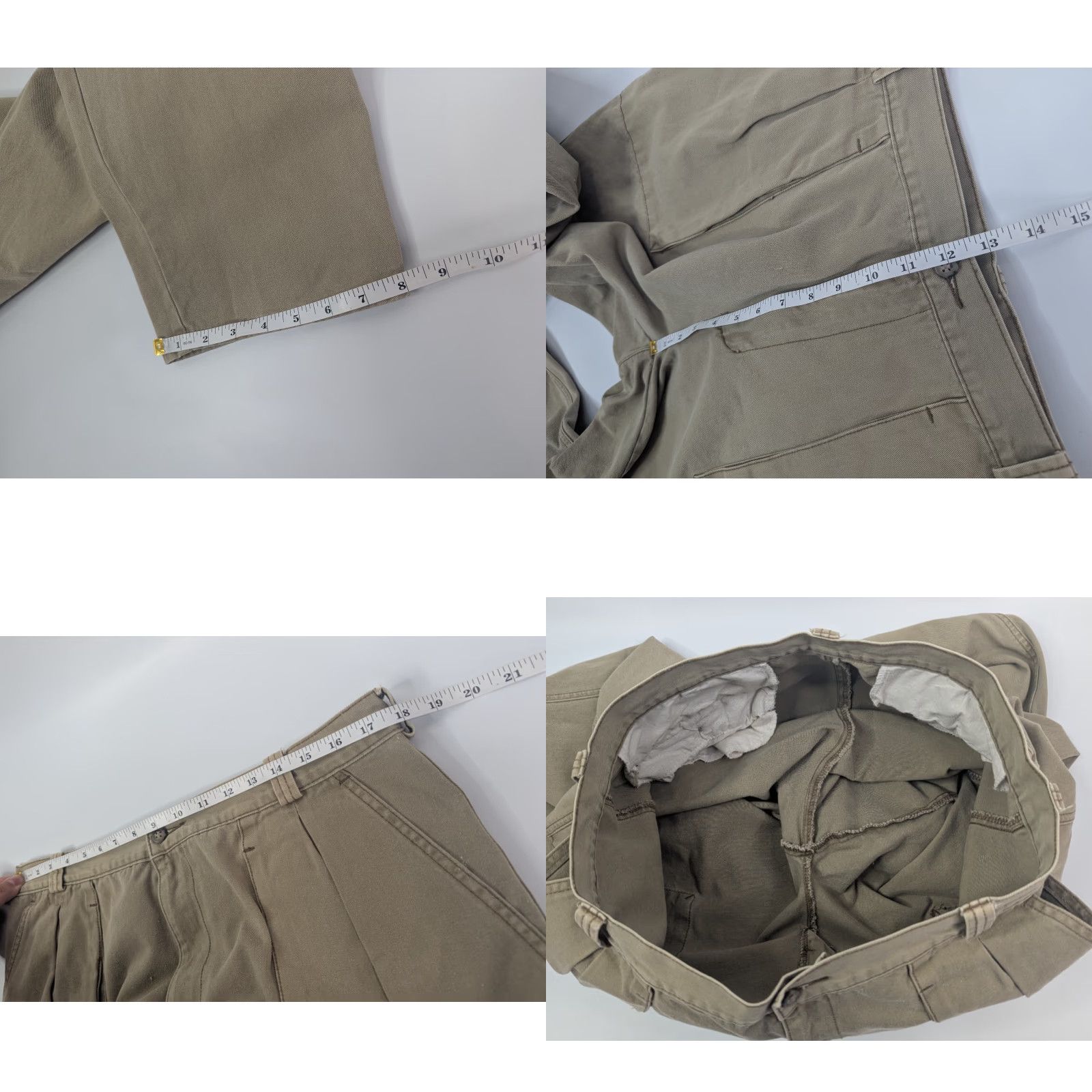 Gap VINTAGE Gap Pants Mens 36x32 Khaki Beige Chino Trousers 80s 90s Classic Fit Size US 36 / EU 52 - 8 Thumbnail