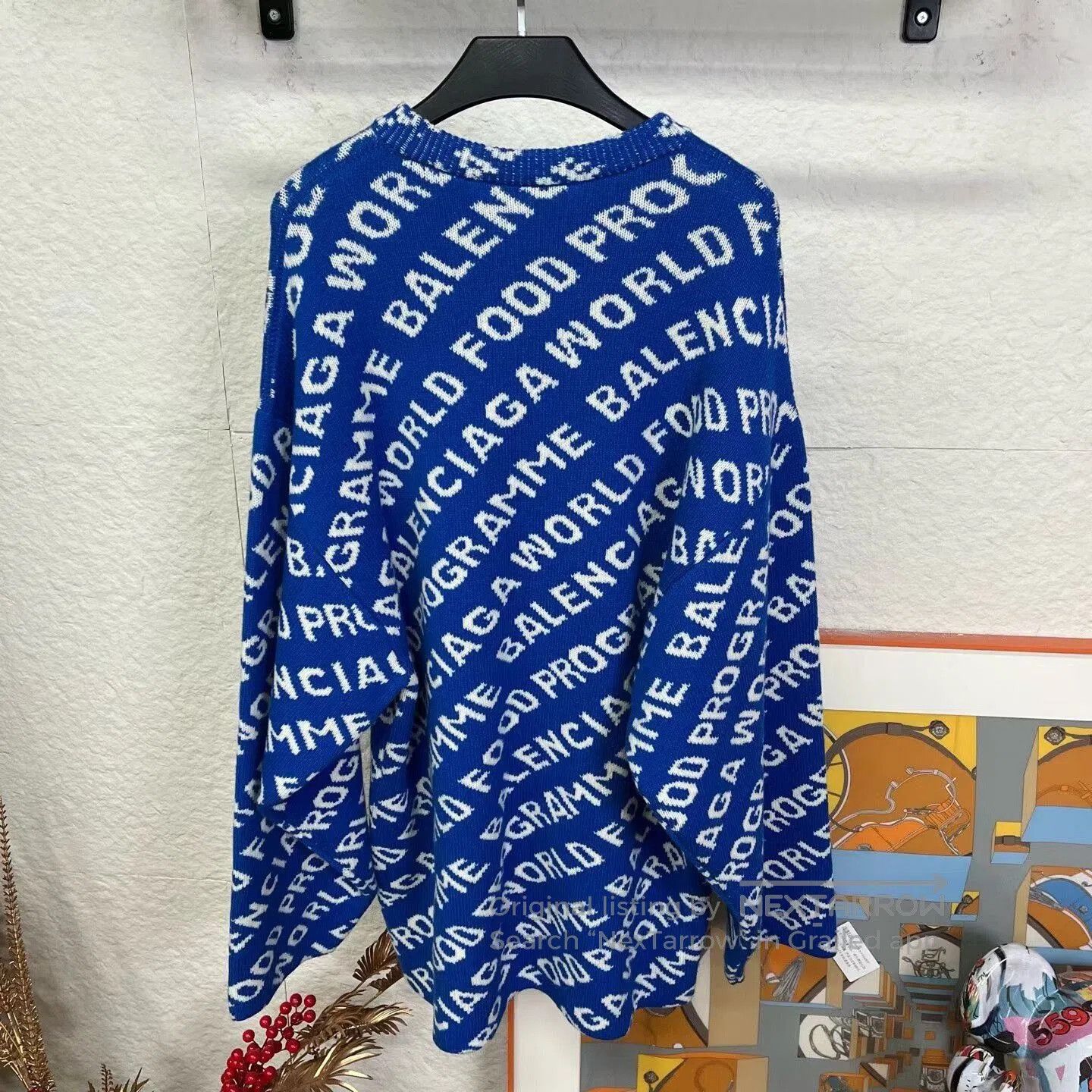 Balenciaga balenciaga blue knitted sweater with tags. Size US M / EU 48-50 / 2 - 3 Thumbnail