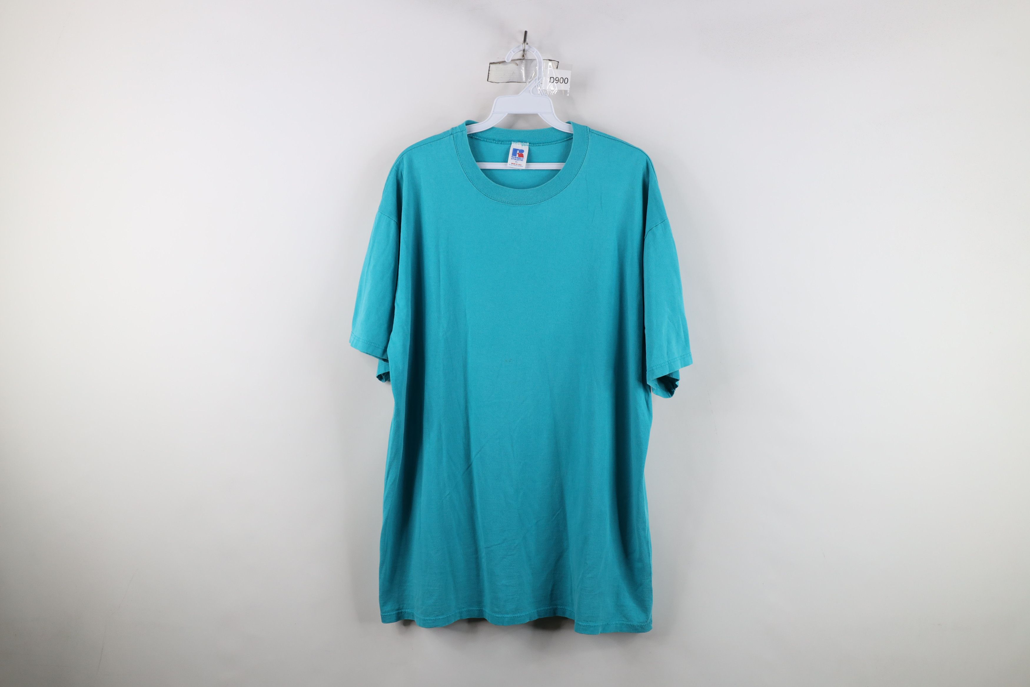 Russell Athletic Vintage 90s Russell Athletic Blank Cotton T-Shirt Blue USA Size US XL / EU 56 / 4 - 1 Thumbnail