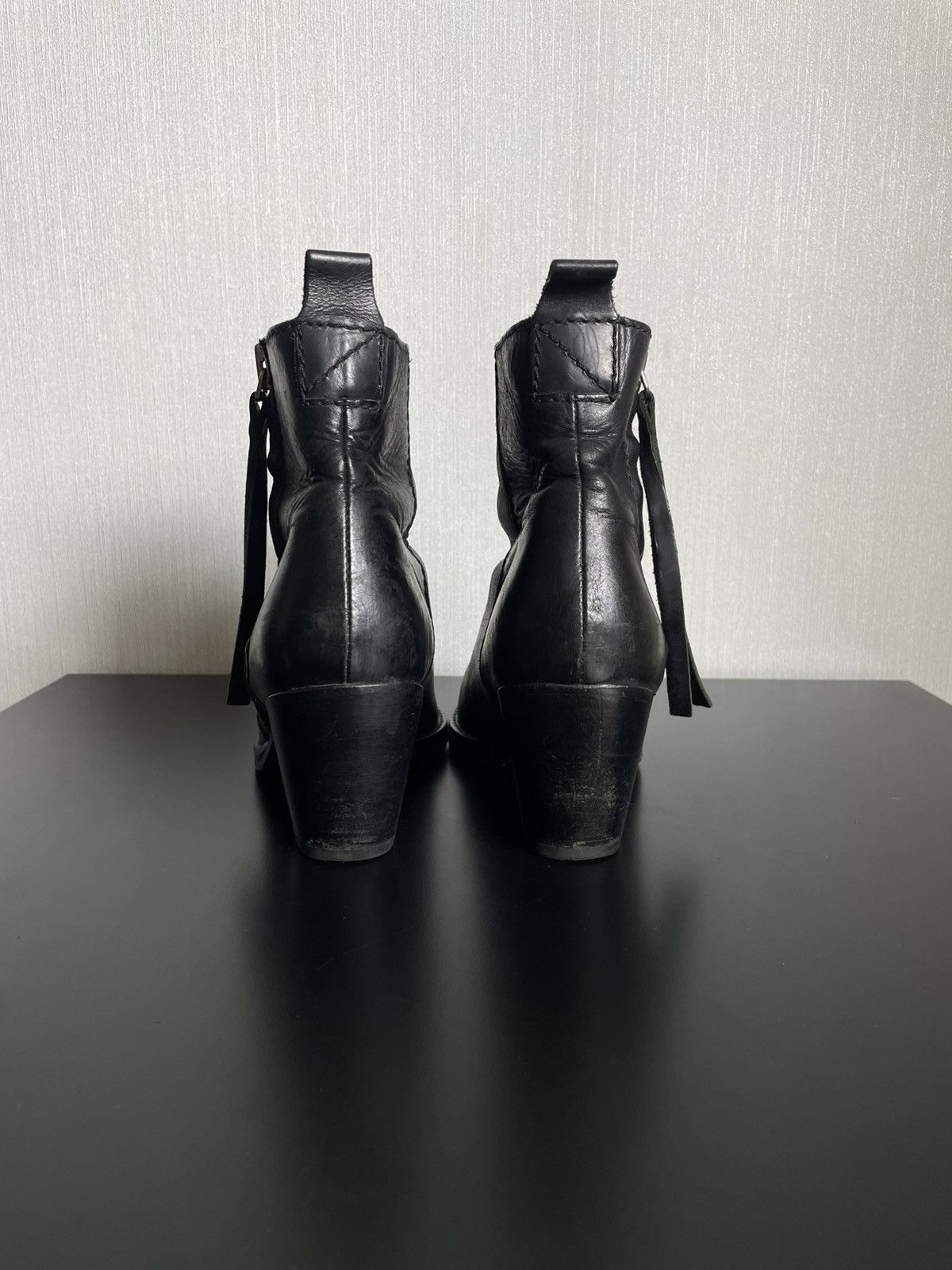 Acne Studios × If Six Was Nine Acne Studios Leather Ankle Boots Minimalist Heeled Side Zip Size US 7 / IT 37 - 7 Thumbnail