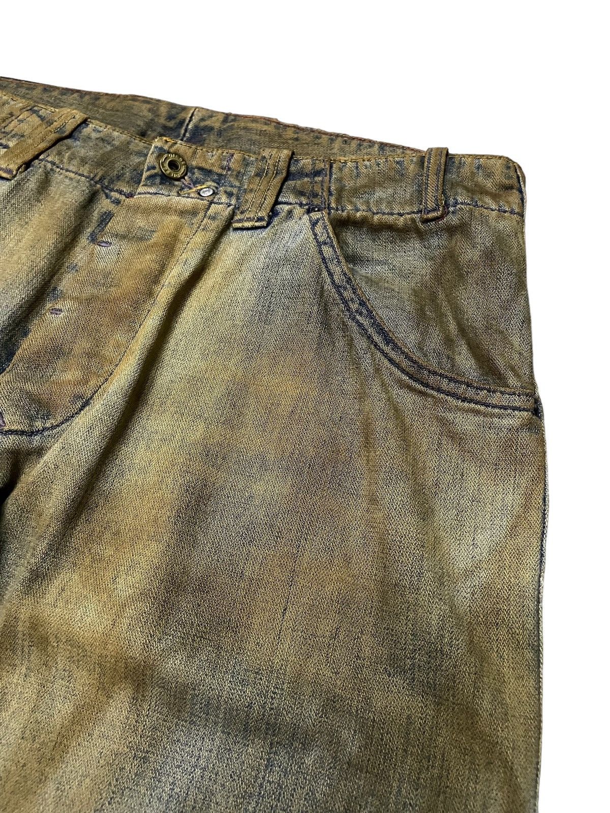 Diesel × Hysteric Glamour Vintage Diesel TrompeL’oeil Loose Baggy Mud Wash Jeans Size US 33 - 12 Thumbnail