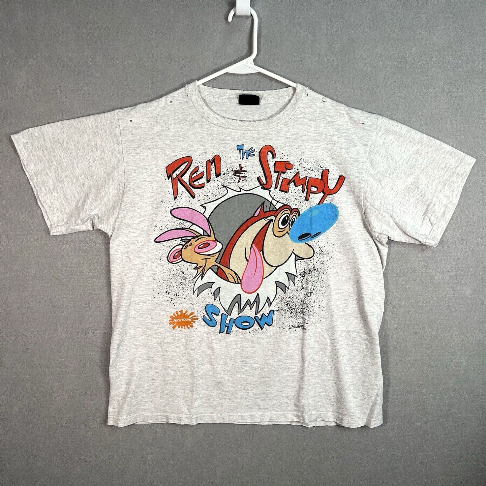 Changes Vintage 1991 Nicktoons Ren and Stimpy Tv Show Promo T-Shirt 90s  Adult XL Gray | Grailed