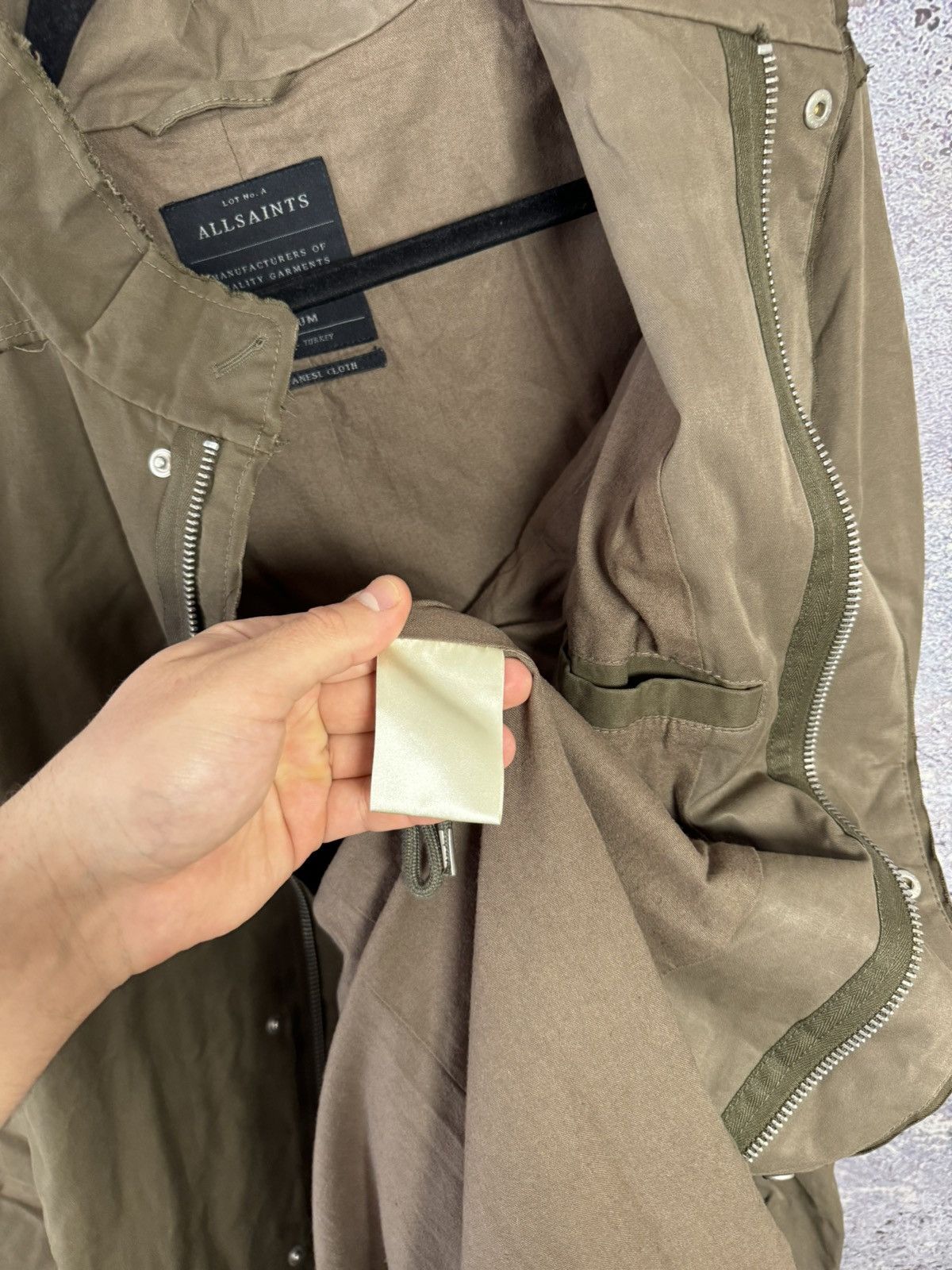 Allsaints All Saints Green Utility LOGAN Jacket/Parka Japanese Cloth M Size US M / EU 48-50 / 2 - 18 Thumbnail